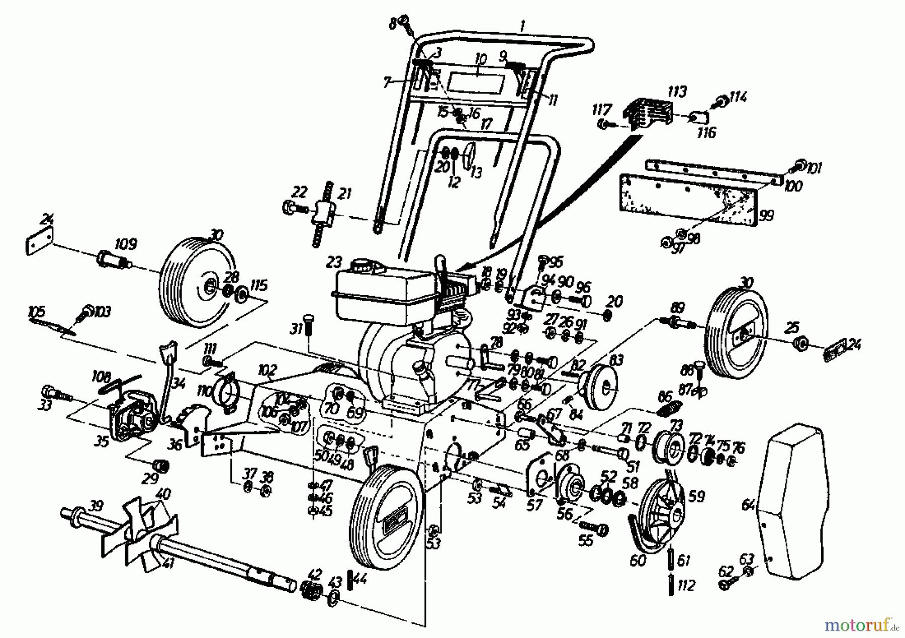 Gutbrod Motorvertikutierer VS 40 A 00054.04 (1987) Grundgerät