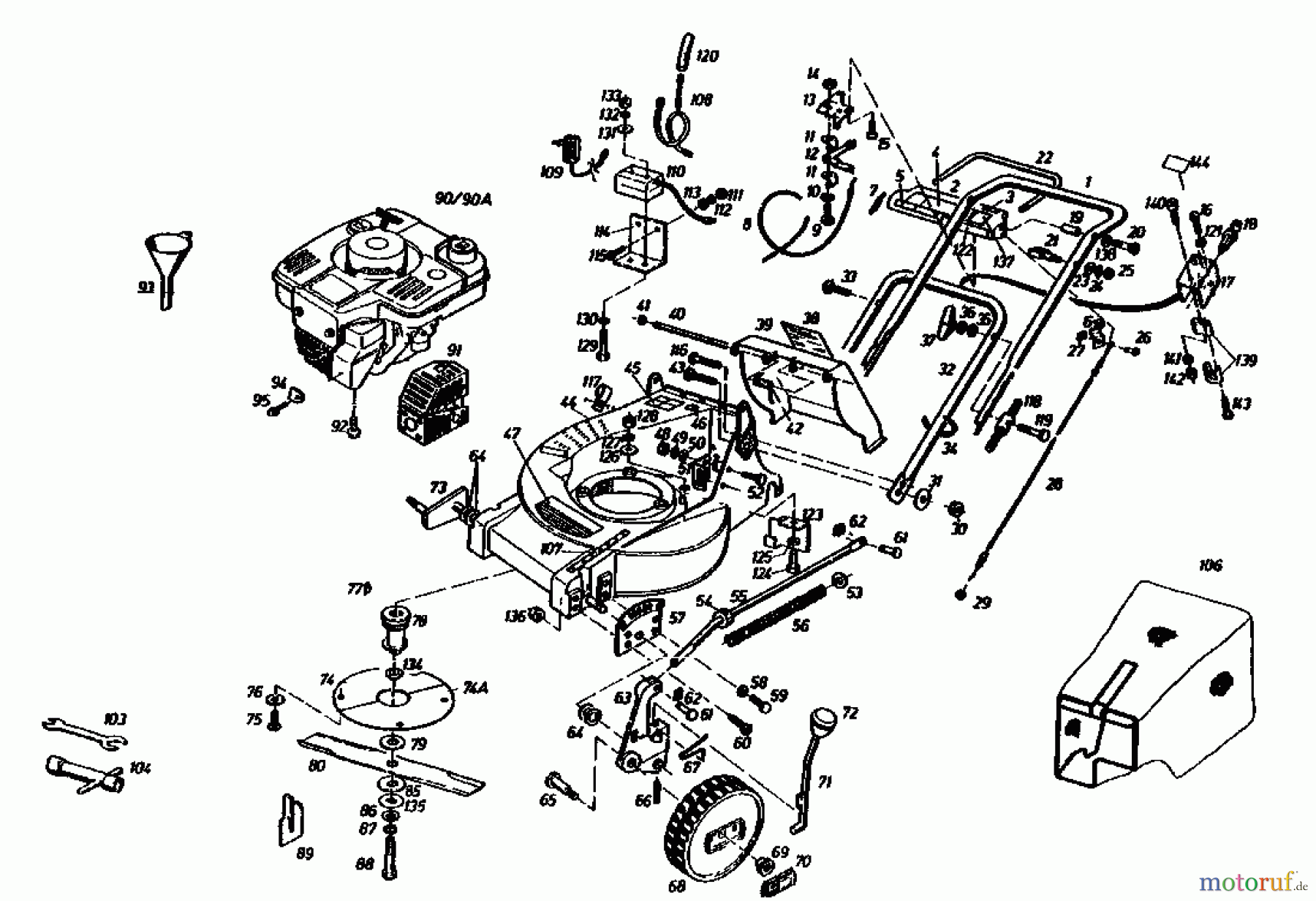 Gutbrod Motormäher mit Antrieb HB 55 R 02882.05 (1987) Grundgerät