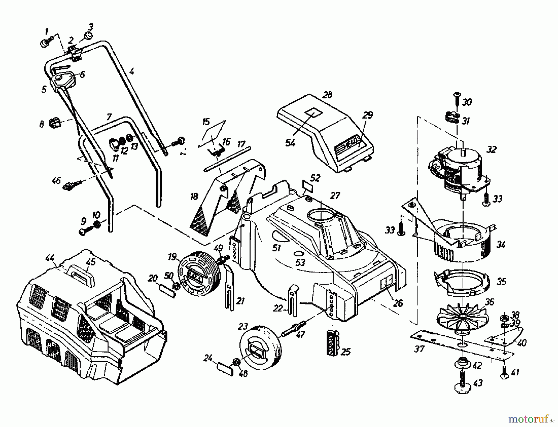 Gutbrod Elektromäher HE 40 02889.04 (1987) Grundgerät