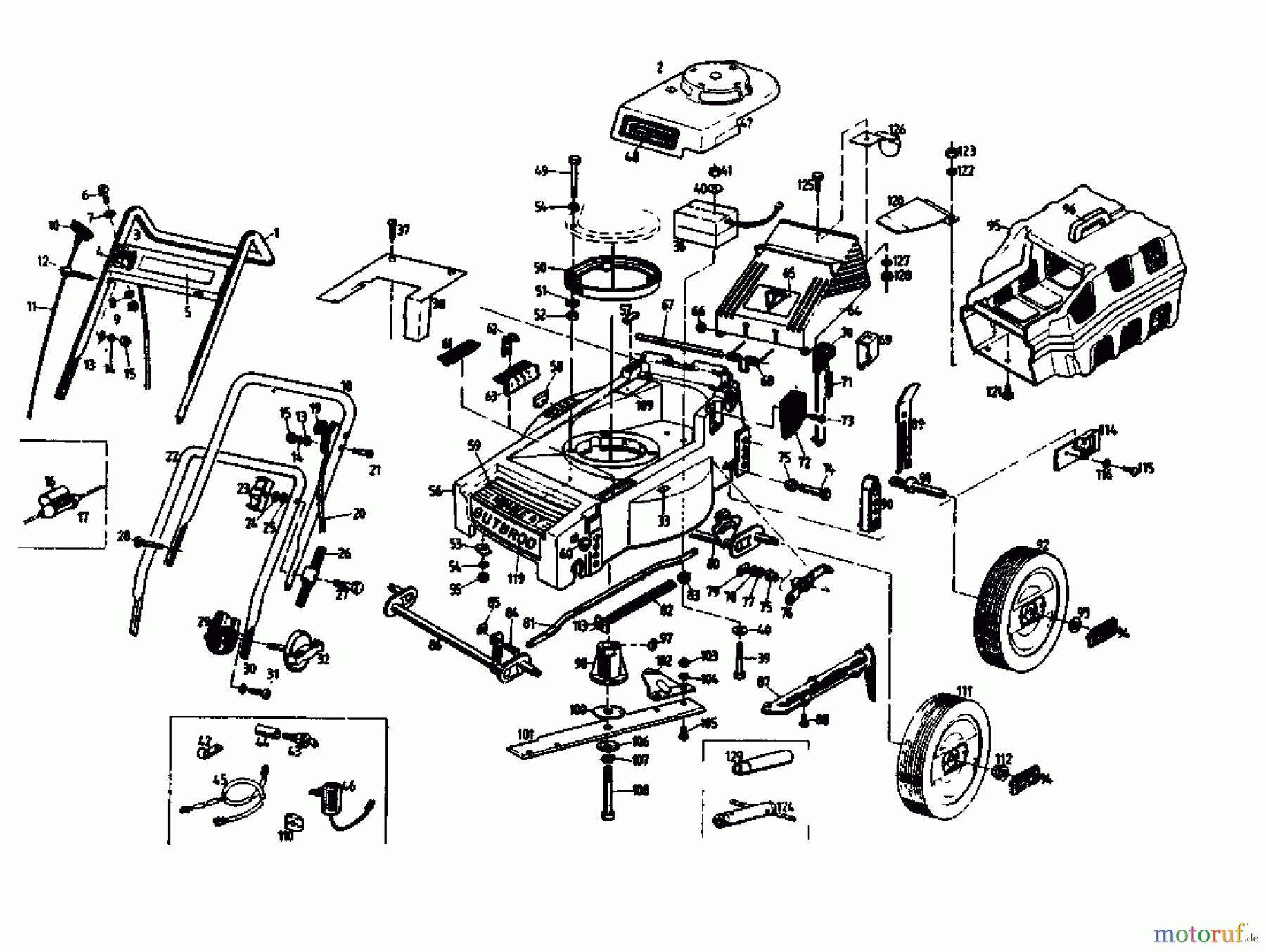 Gutbrod Motormäher HB 40 BS 02896.04 (1988) Grundgerät
