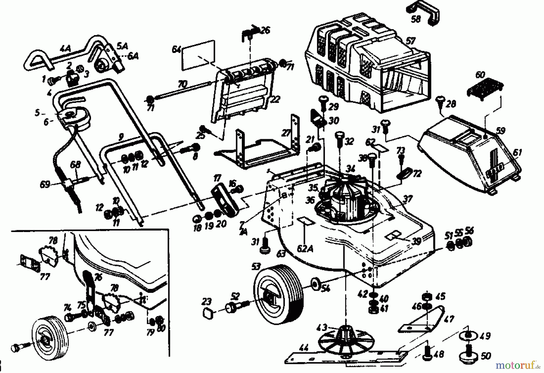 Golf Elektromäher 245 EF 02881.02 (1988) Grundgerät