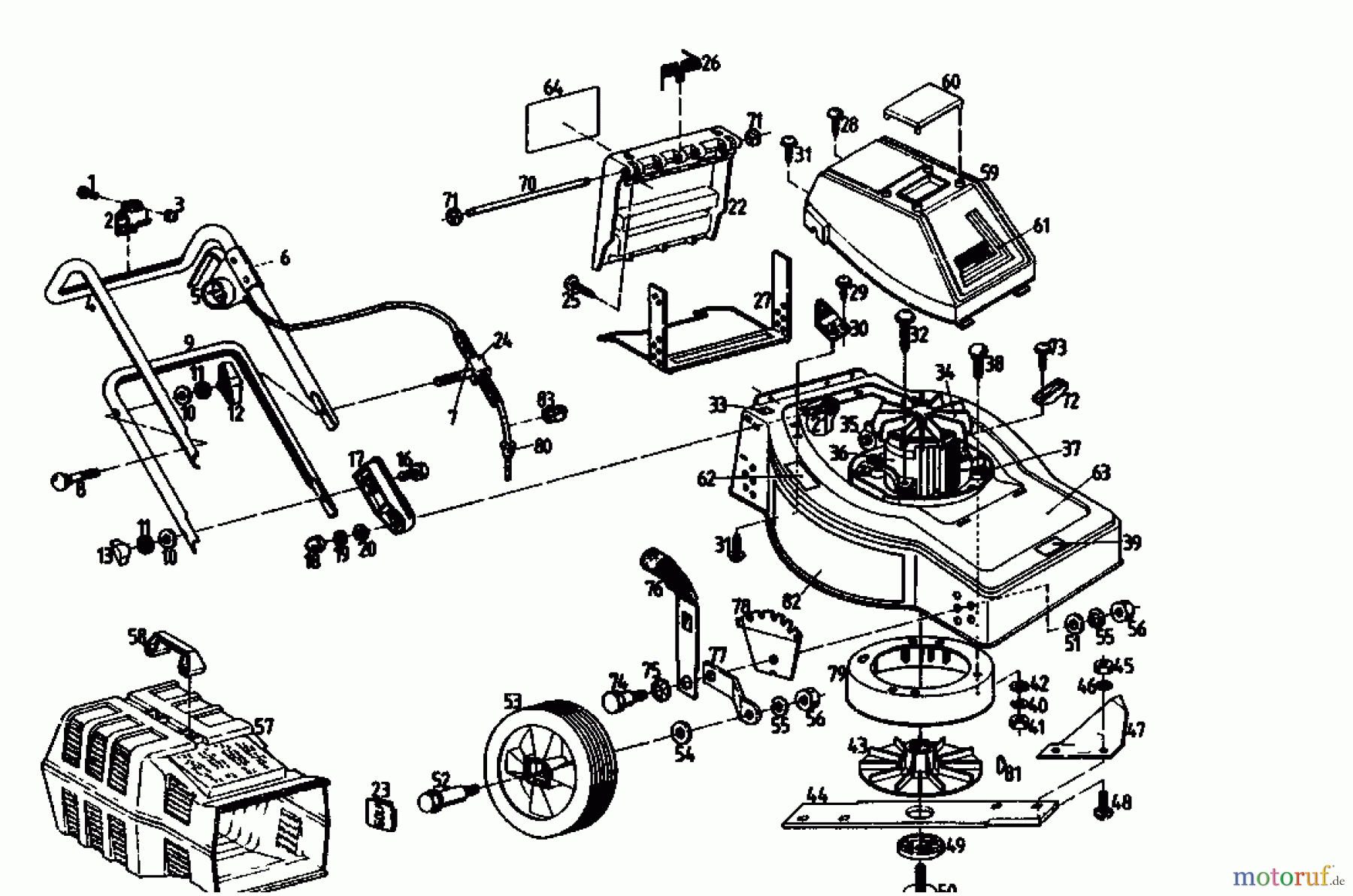 Golf Elektromäher 345 HLES 02841.03 (1988) Grundgerät