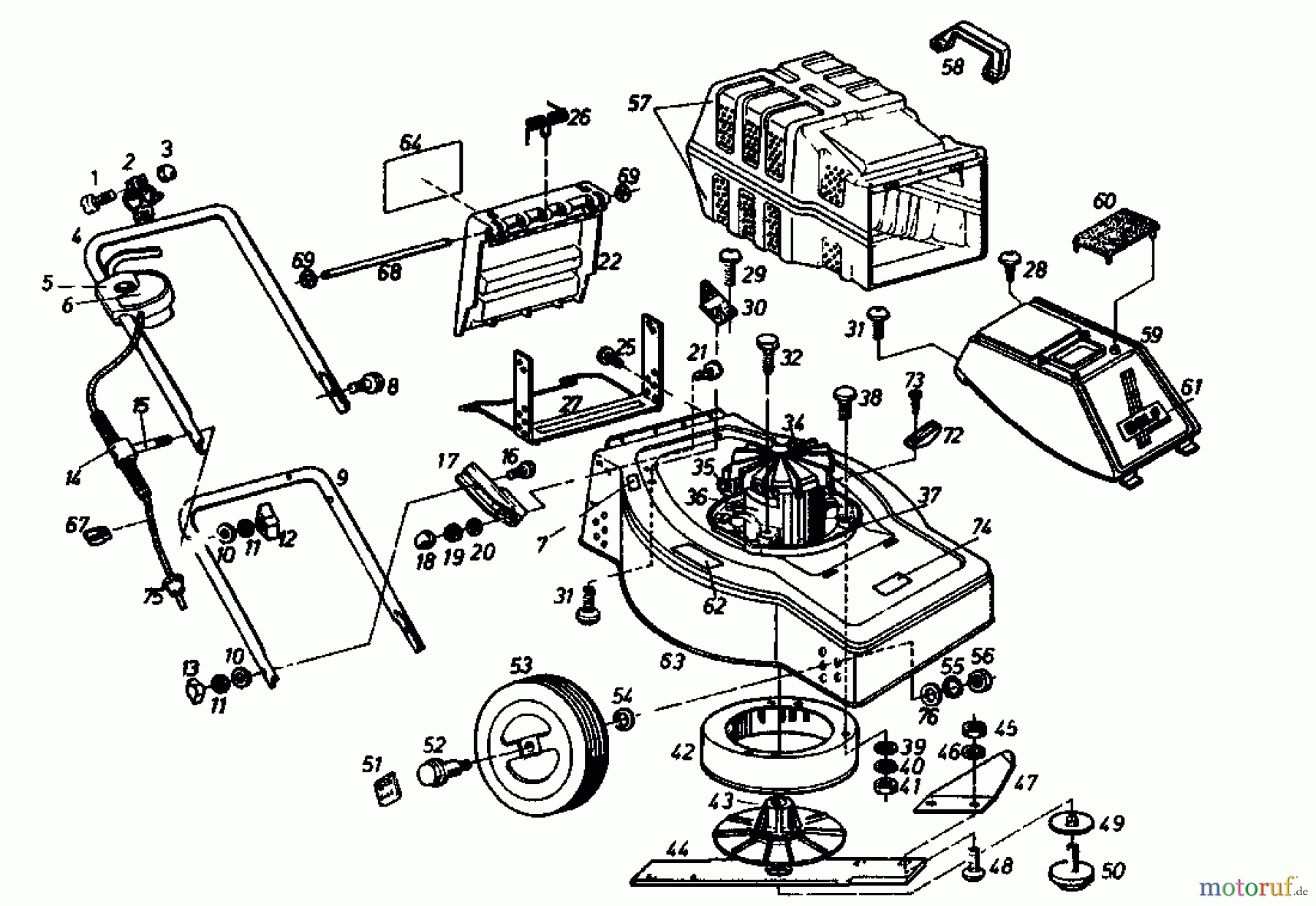 Golf Elektromäher 345 HE 02841.01 (1988) Grundgerät