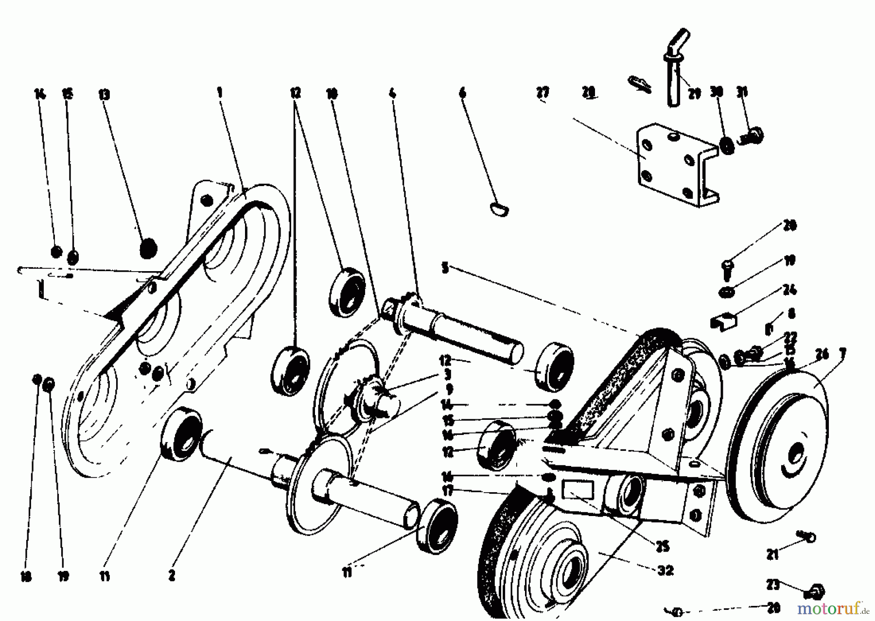 Golf Motorhacken 162 MS 4 07514.04 (1988) Kettenkasten