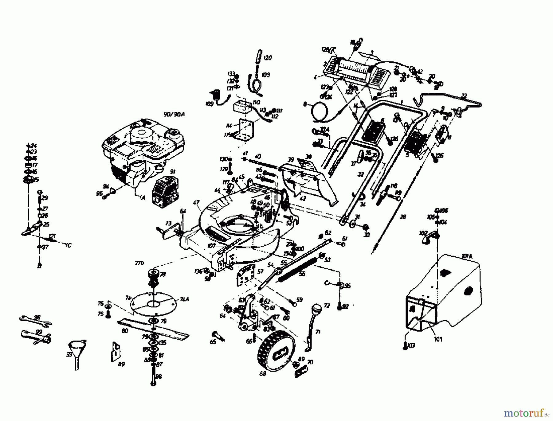 Gutbrod Motormäher mit Antrieb HB 55 REL 02849.02 (1988) Grundgerät