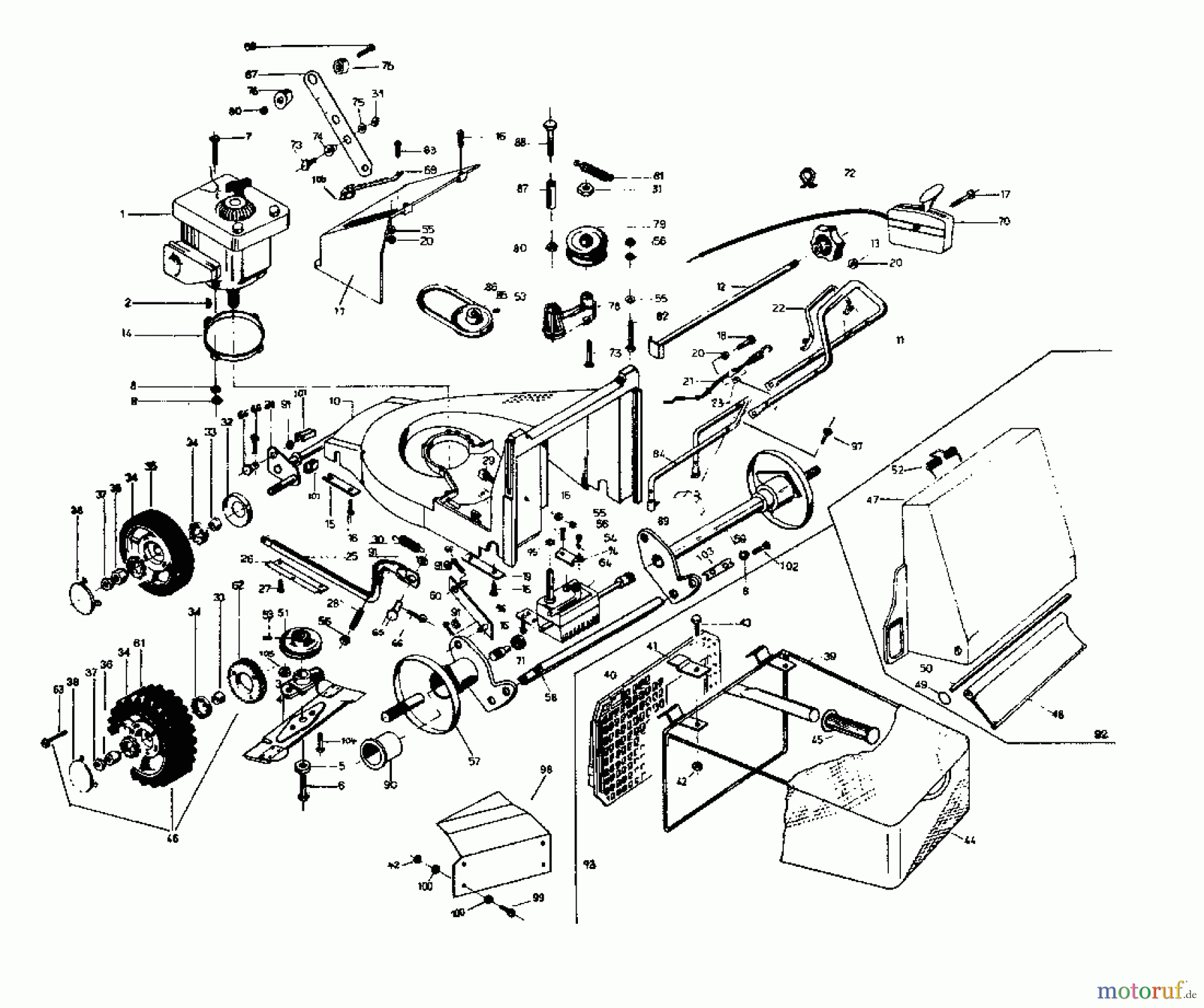 Rotaro Motormäher mit Antrieb ROTARO 48 SE 189-0154 (1989) Grundgerät