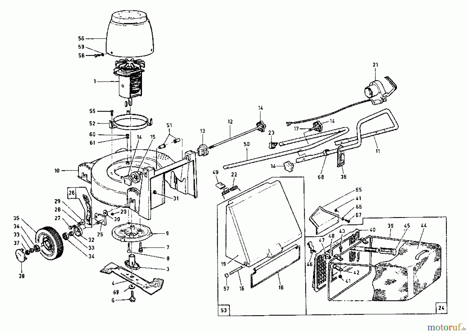 Rotaro Elektromäher ROTARO 40 E 189-0143 (1989) Grundgerät