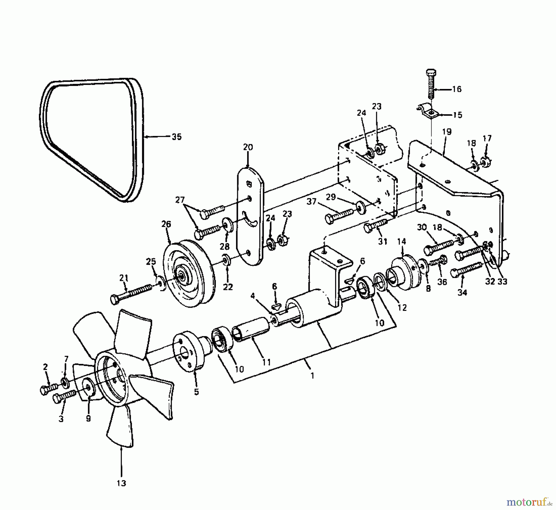 Cub Cadet Kompakttraktoren 1772 1772 (1989) Kühlerlüfter