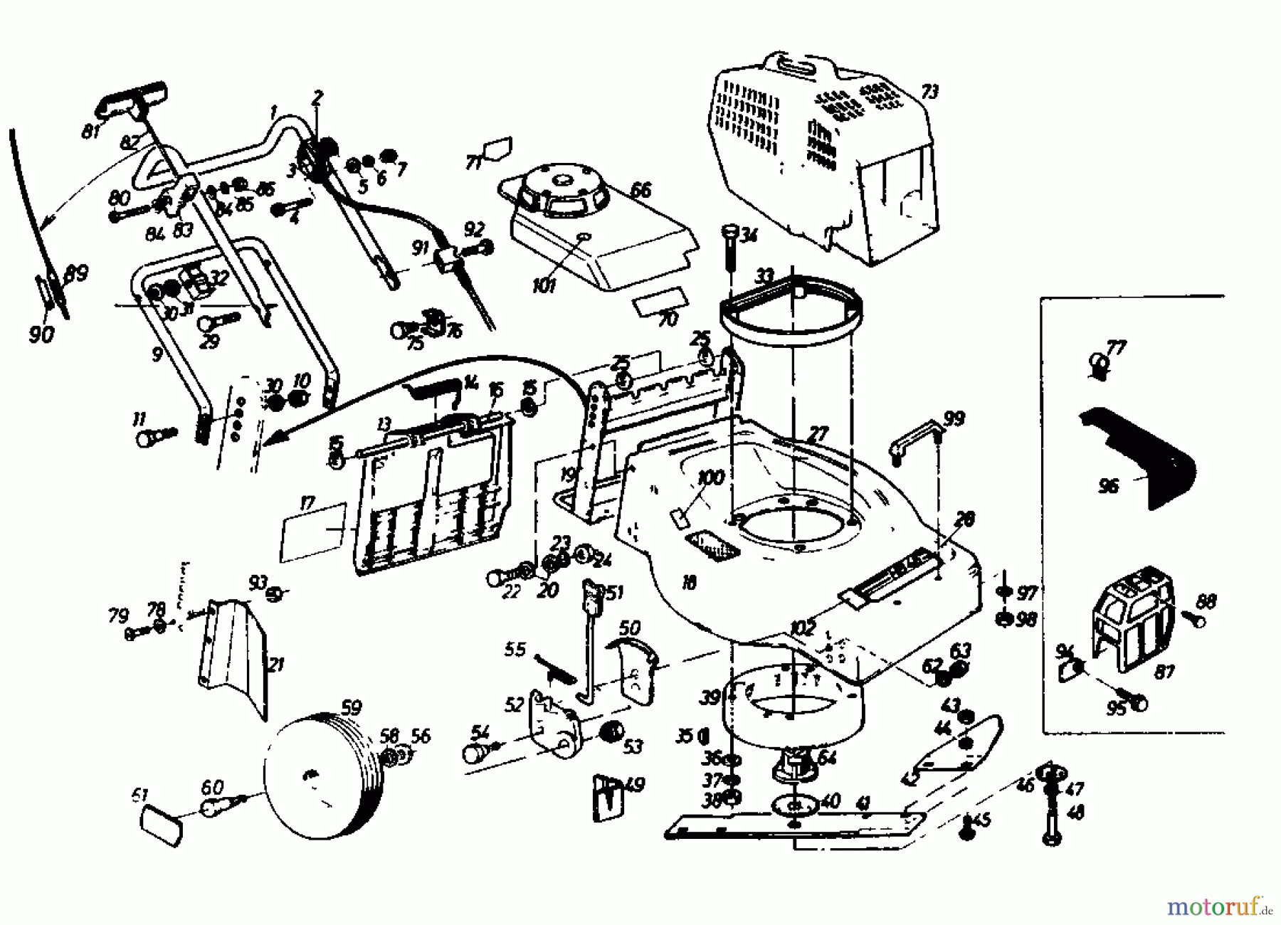  Gutbrod Motormäher HB 46 CH 02866.08  (1988) Grundgerät