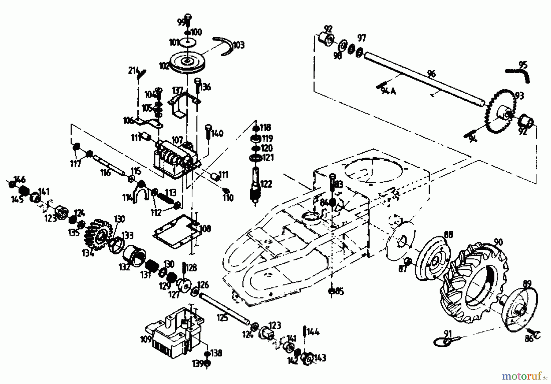 Gutbrod Balkenmäher BM 710 07515.01 (1988) Getriebe