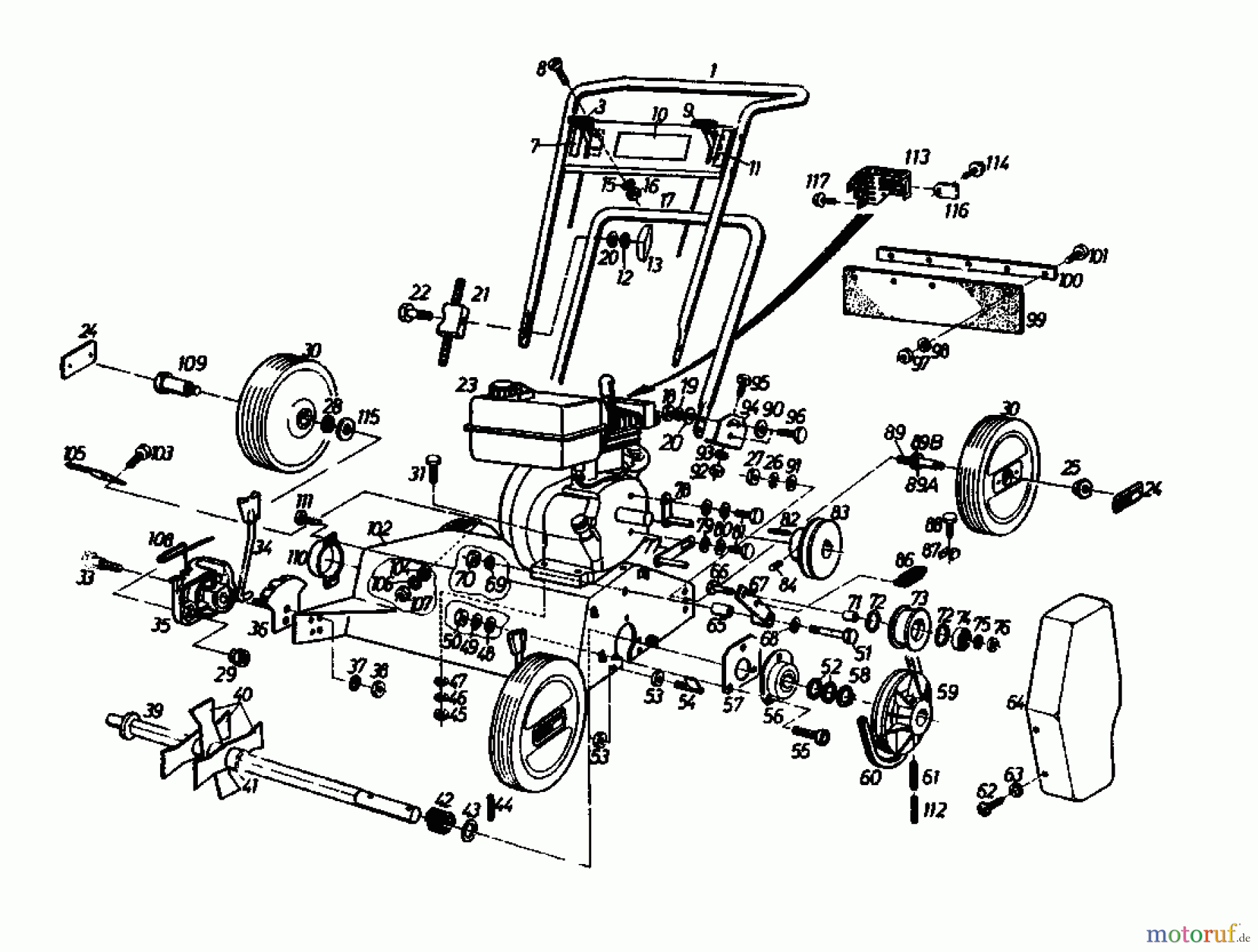 Gutbrod Motorvertikutierer VS 40 A 00054.04 (1988) Grundgerät