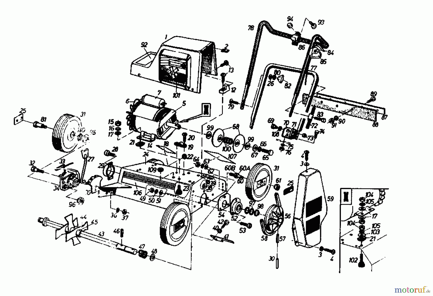  Gutbrod Elektrovertikutierer VS 40 E 02966.06  (1988) Grundgerät
