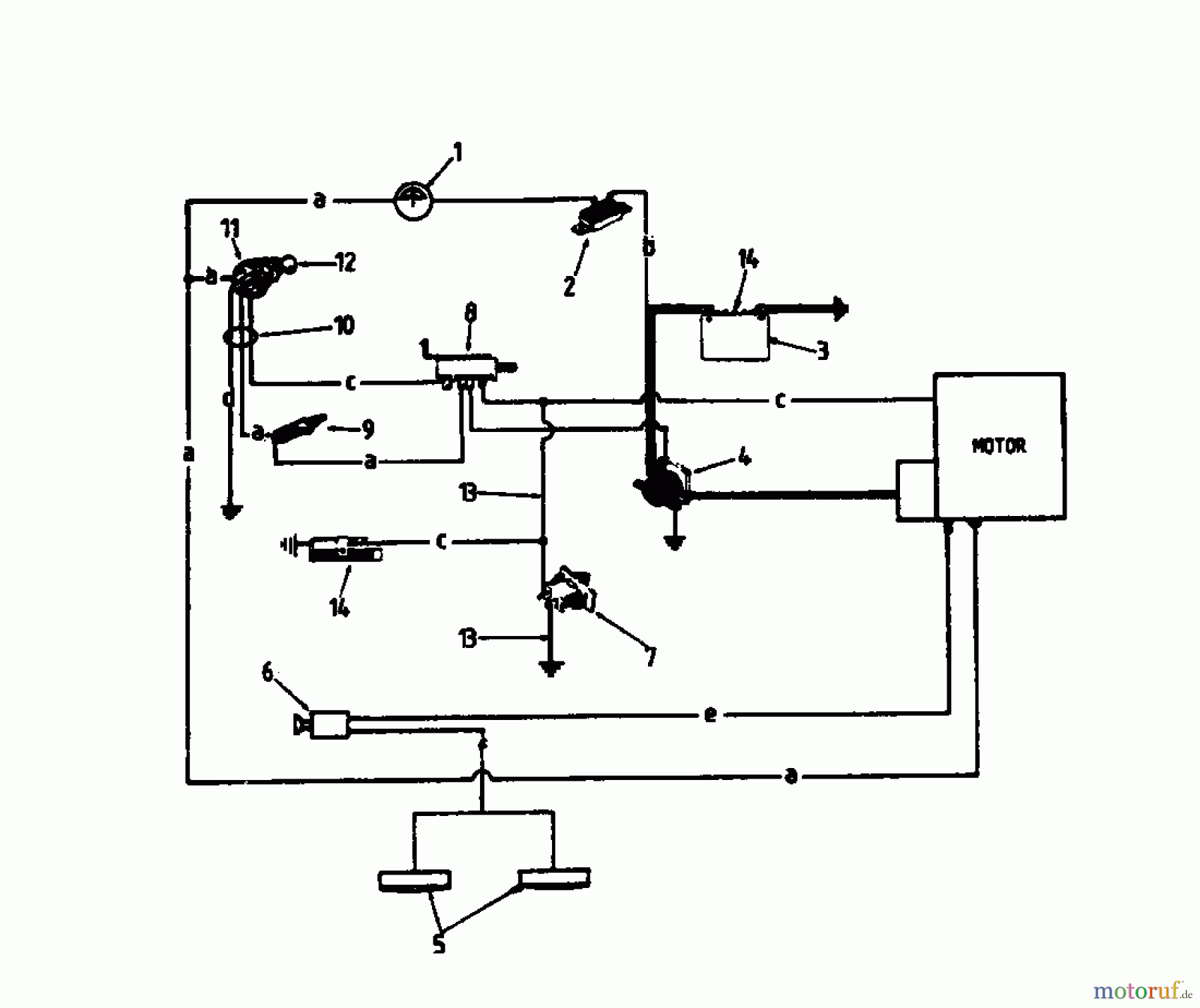 Gutbrod Rasentraktoren 810 HEBS 02651.03 (1988) Schaltplan