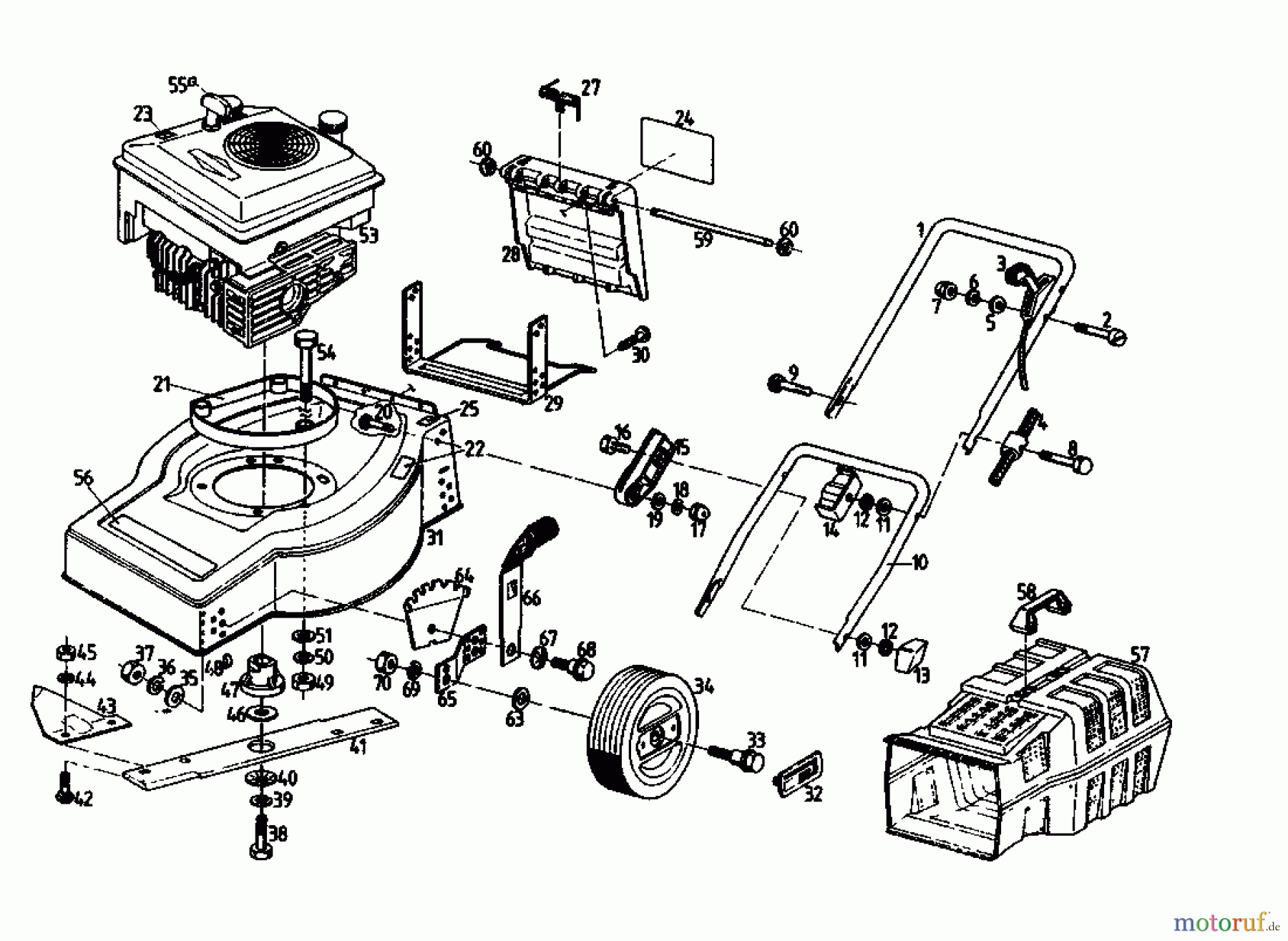 Gutbrod Motormäher TURBO B-Q 02893.03 (1988) Grundgerät