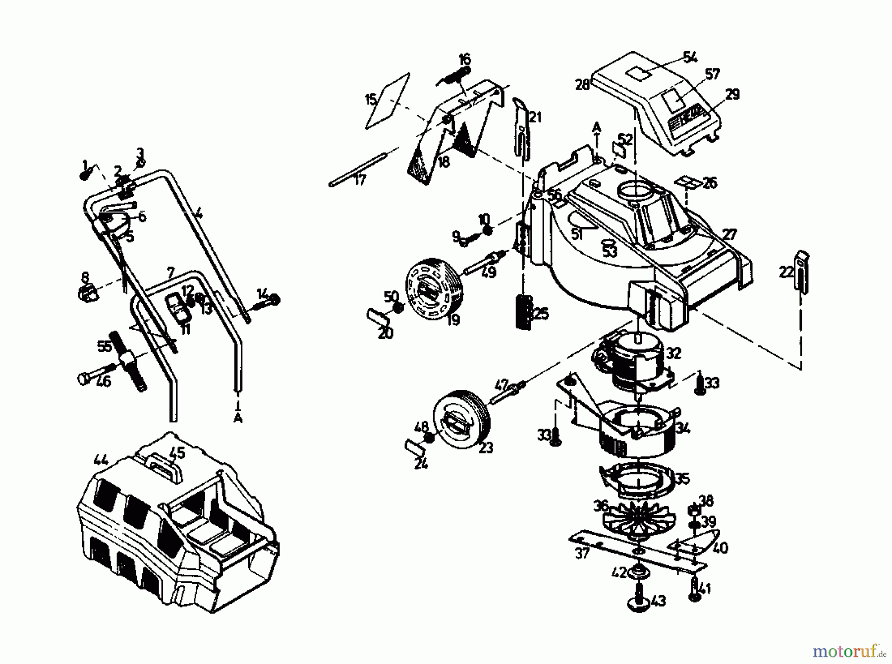 Gutbrod Elektromäher HE 40 CH 02889.06 (1988) Grundgerät