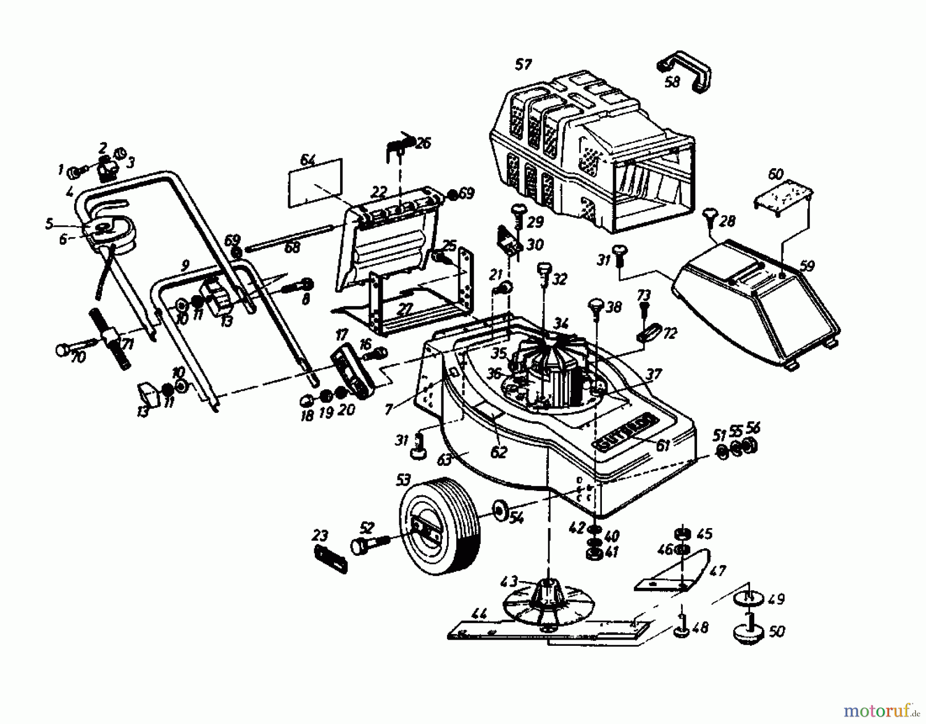 Gutbrod Elektromäher TURBO E 02899.01 (1988) Grundgerät