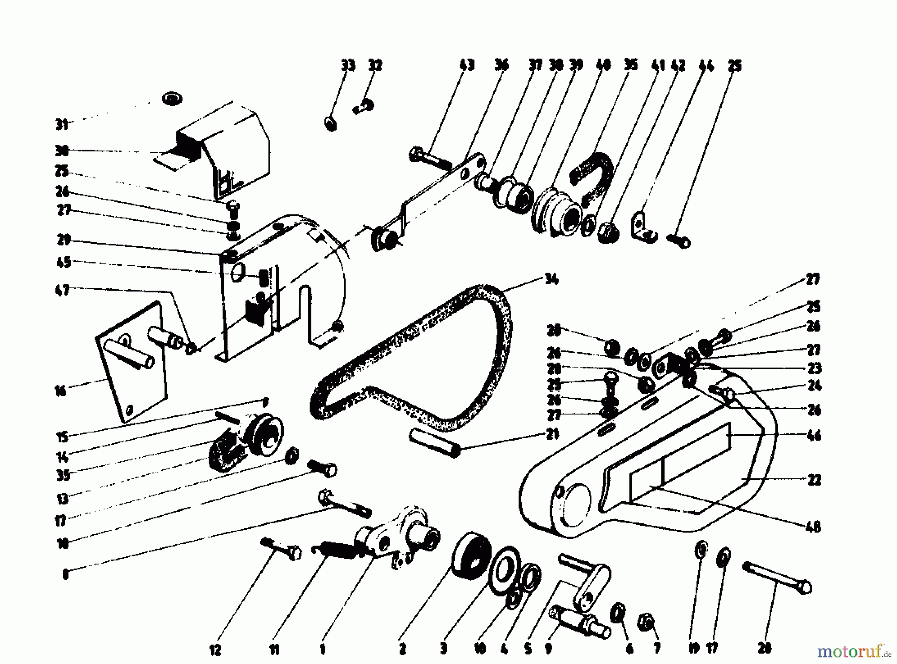 Golf Motorhacken 162 MS 4 07514.04 (1989) Fahrantrieb
