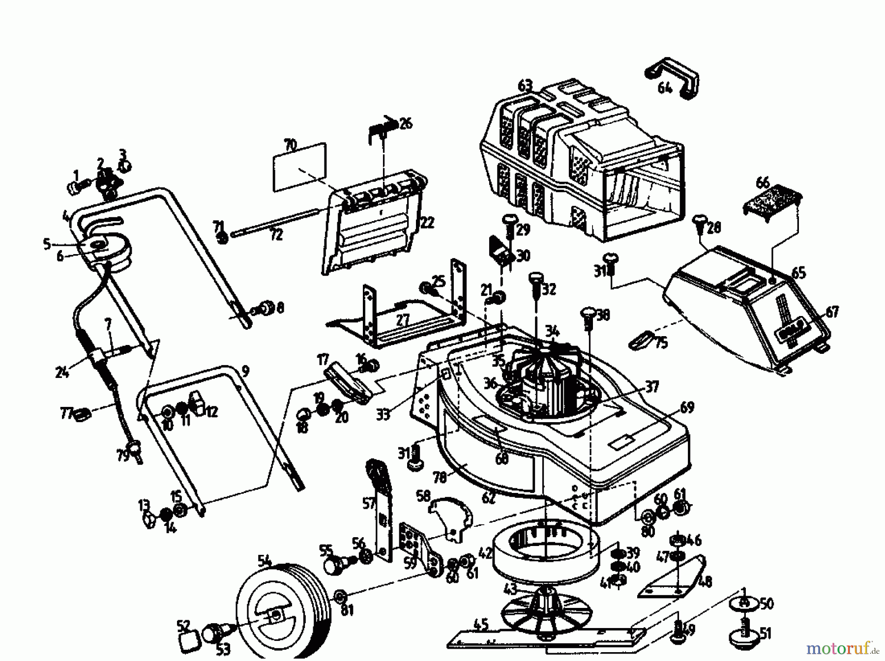 Golf Elektromäher 345 HLE 02841.02 (1989) Grundgerät