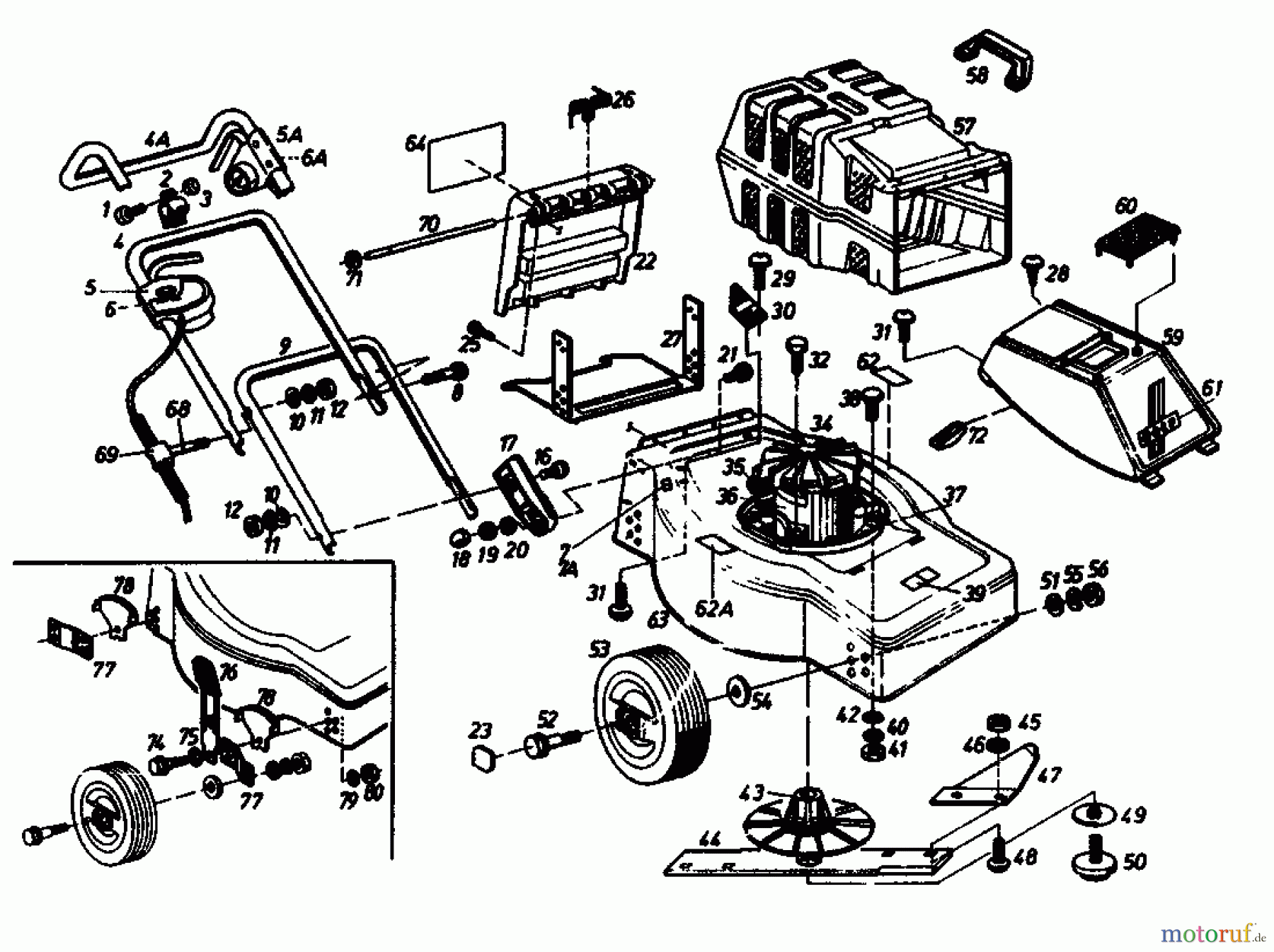 Golf Elektromäher HE 02881.04 (1989) Grundgerät