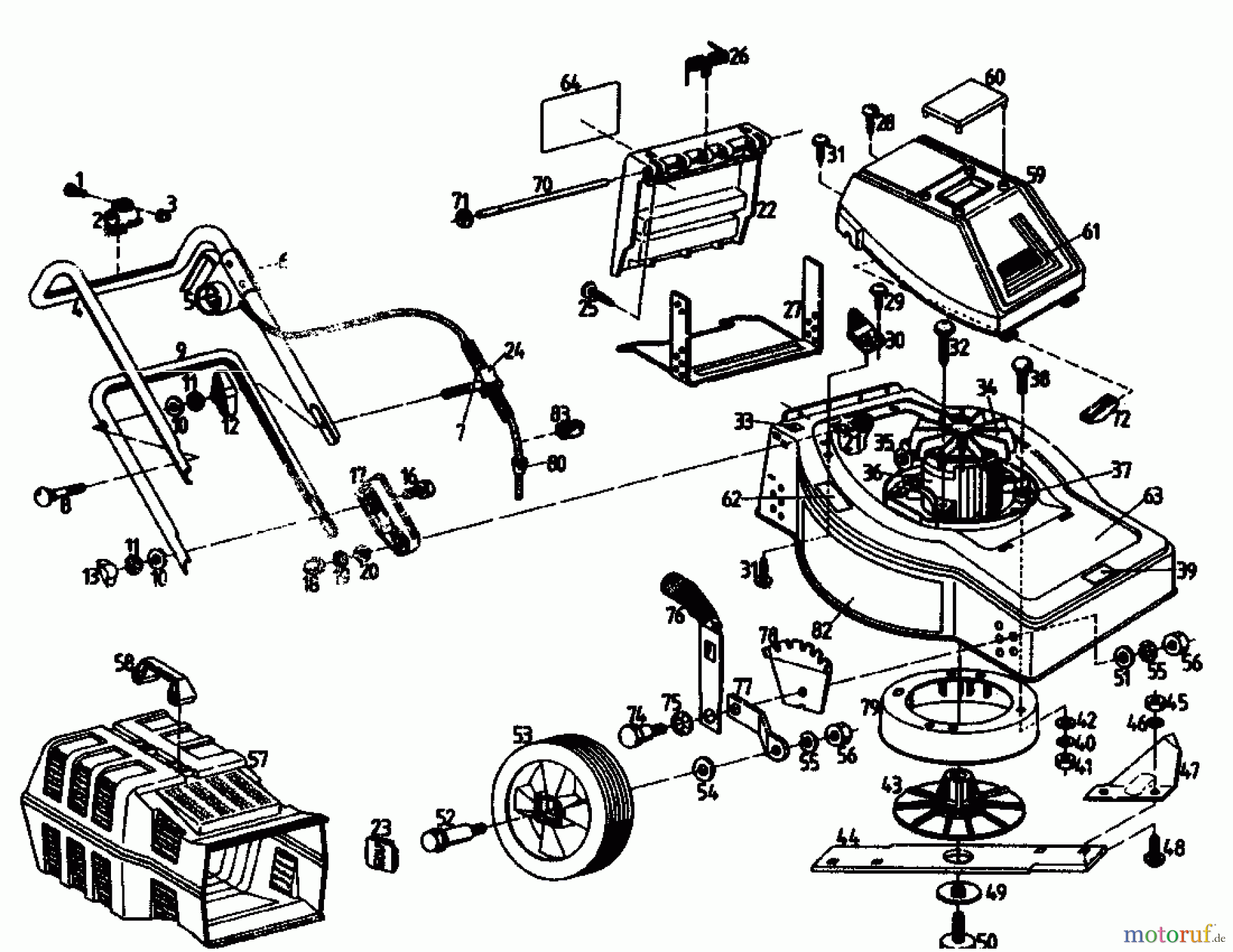 Golf Elektromäher 345 HLES 02841.03 (1989) Grundgerät