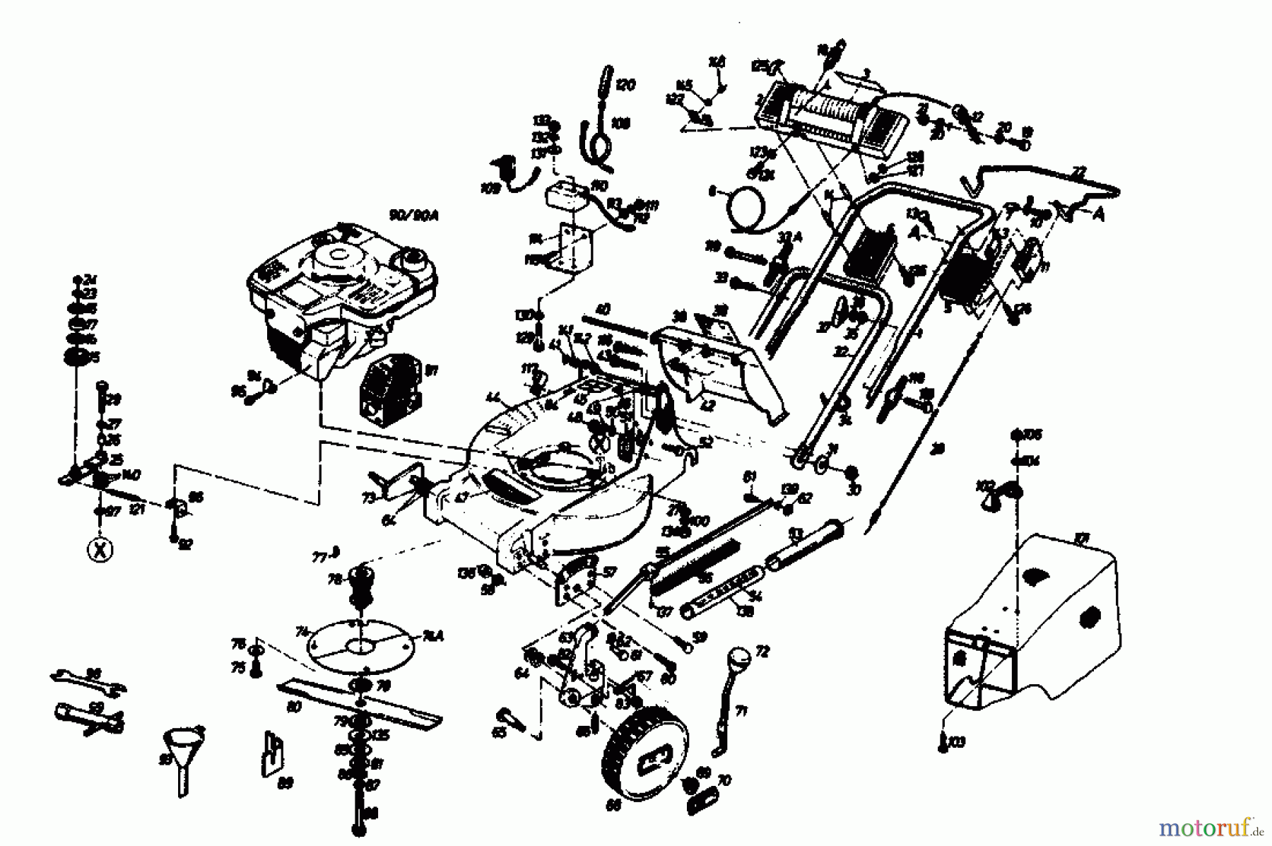 Gutbrod Motormäher mit Antrieb HB 56 R 02849.01 (1989) Grundgerät