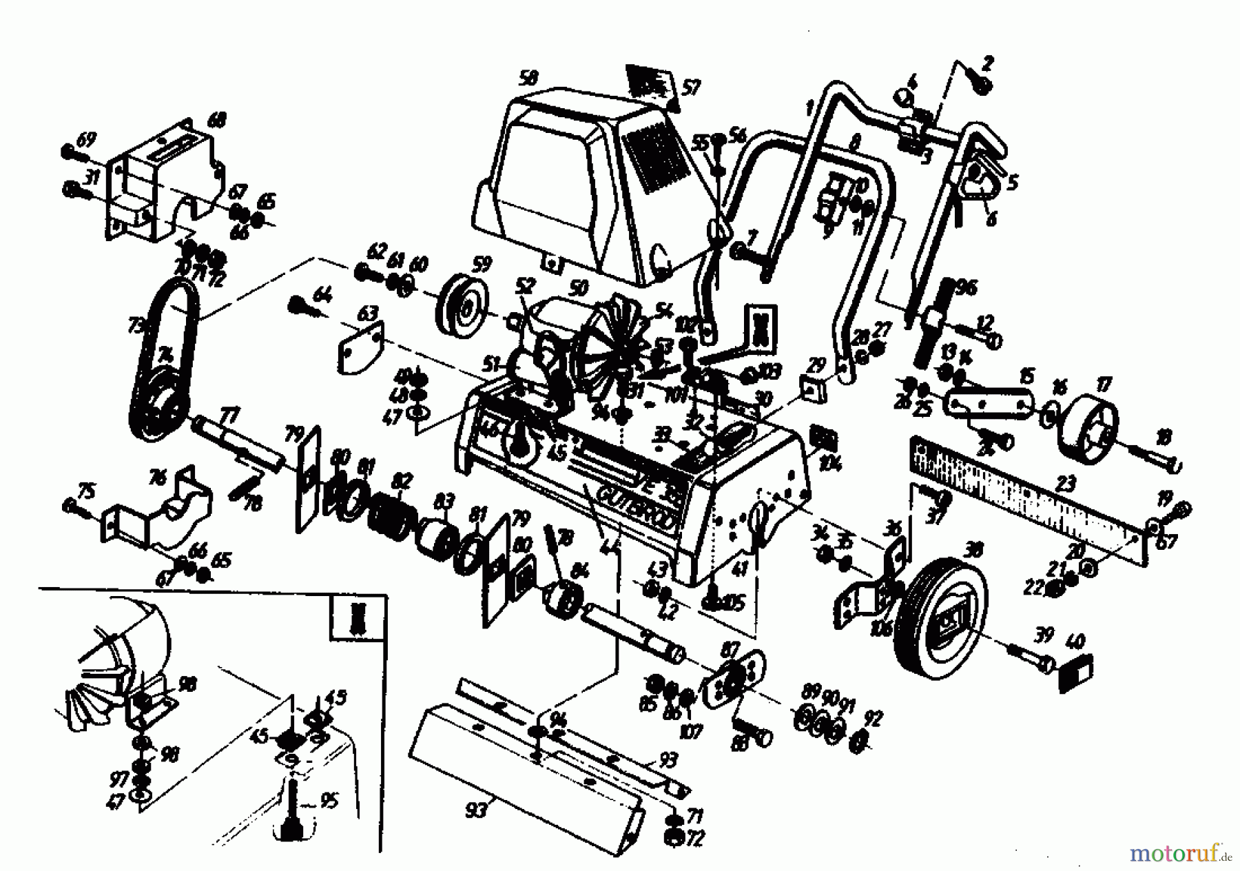 Gutbrod Elektrovertikutierer VE 35 02645.09 (1989) Grundgerät