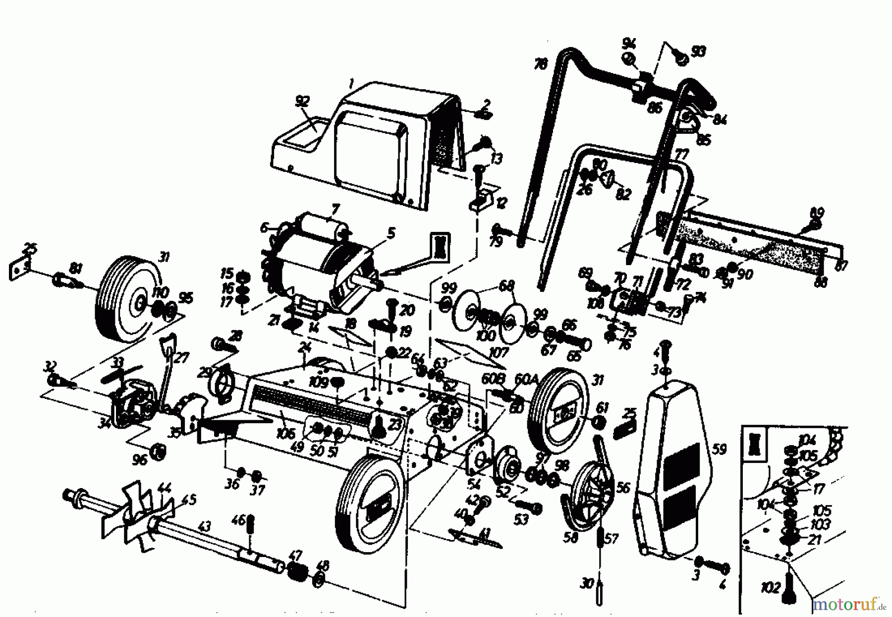 Gutbrod Motorvertikutierer VS 40 A 00054.04 (1989) Grundgerät