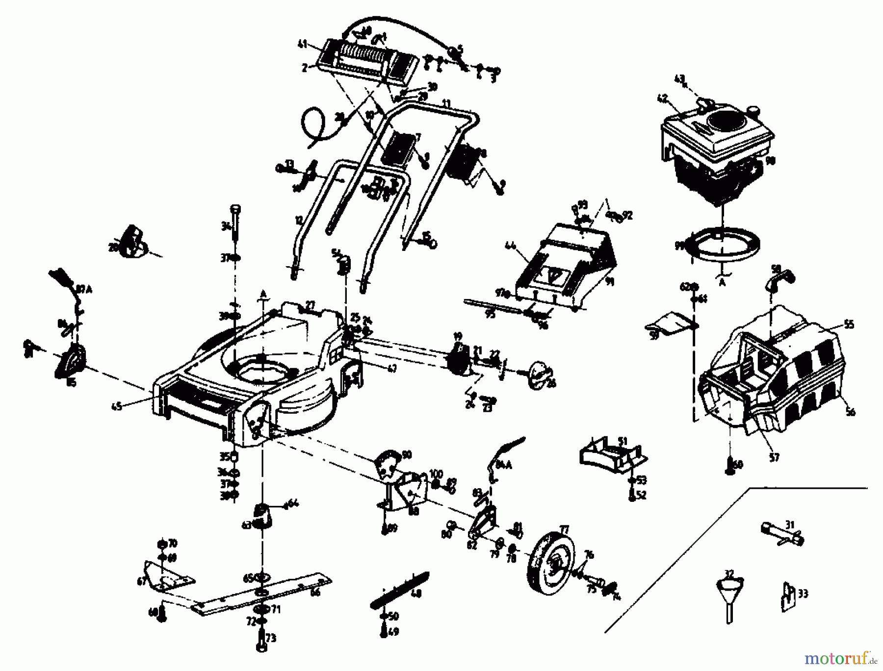 Gutbrod Motormäher HB 47-4 TBS 02848.03 (1989) Grundgerät