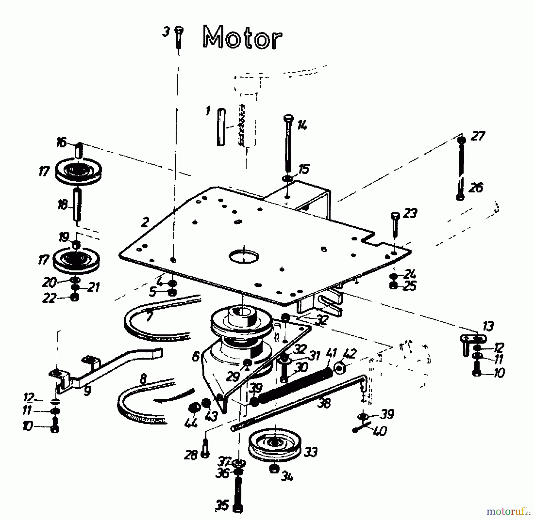  Gutbrod Rasentraktoren Sprint 1000 E 02840.04  (1989) Fahrantrieb, Mähantrieb