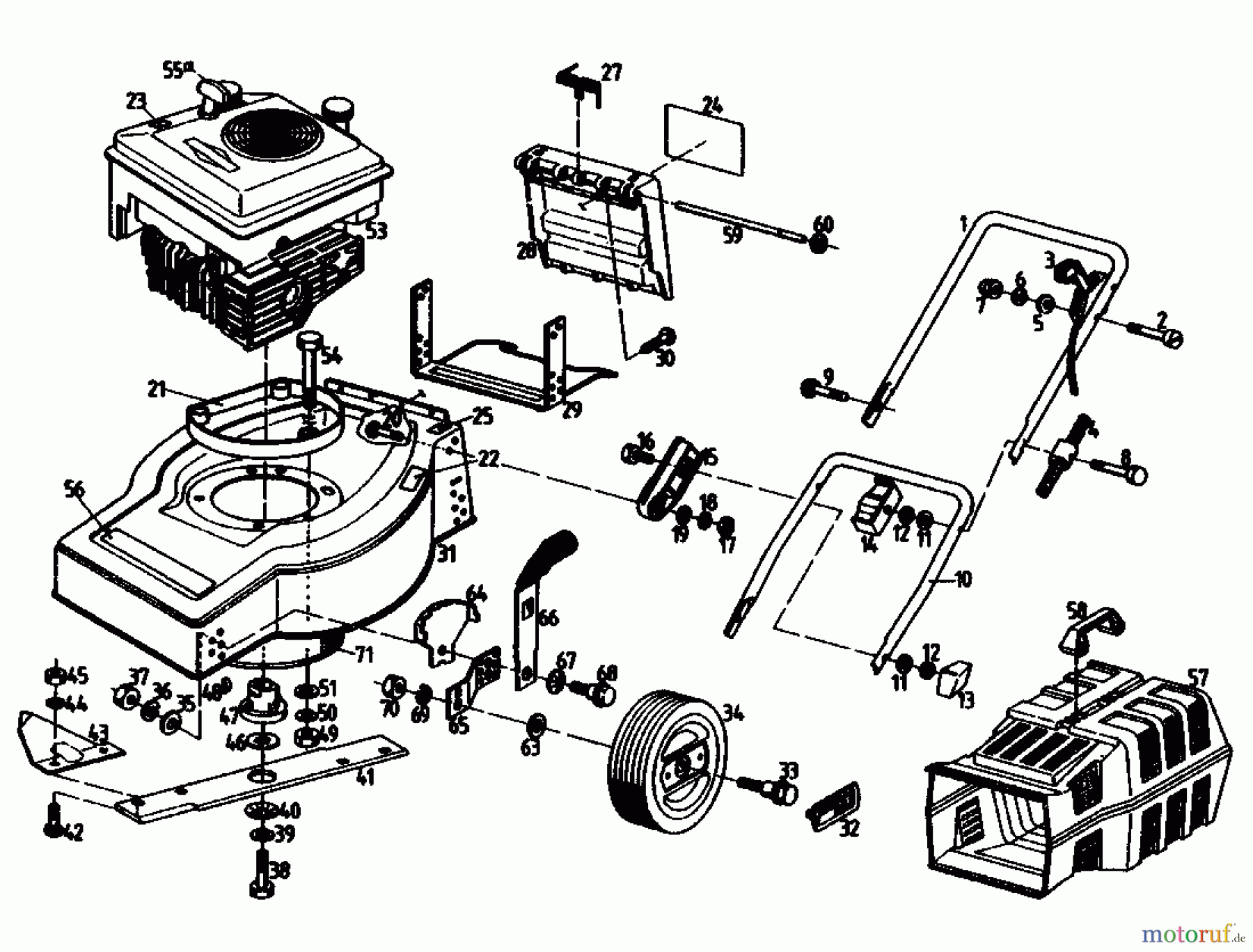  Gutbrod Motormäher TURBO B-Q 02893.03  (1989) Grundgerät