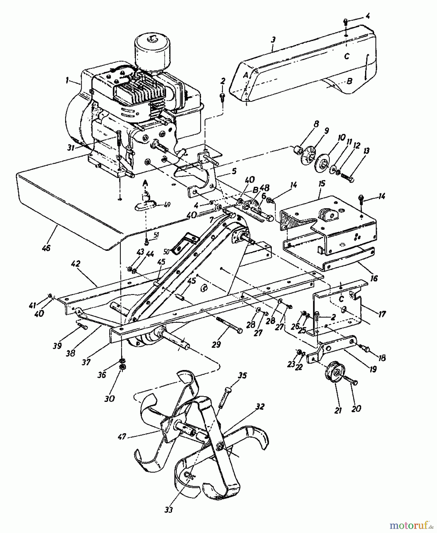 MTD Motorhacken GARTENTILLER 5 219-3200 (1990) Hacksterne
