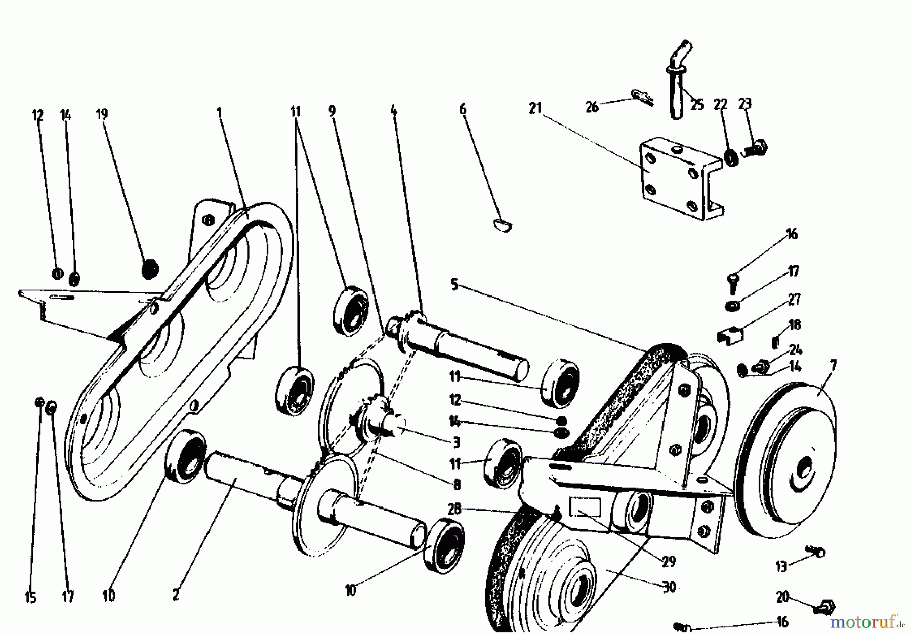 Golf Motorhacken 160 MS 4 07514.02 (1990) Kettenkasten