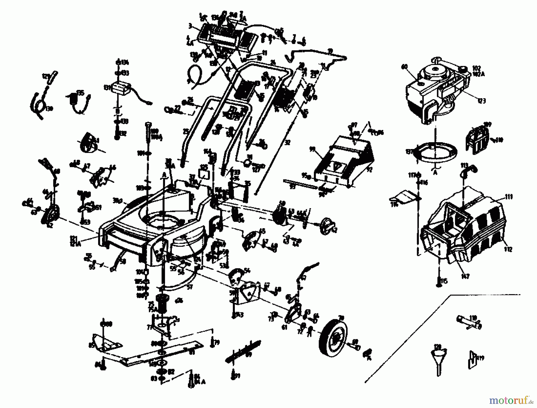 Gutbrod Motormäher mit Antrieb HB 47 R 02847.08 (1990) Grundgerät