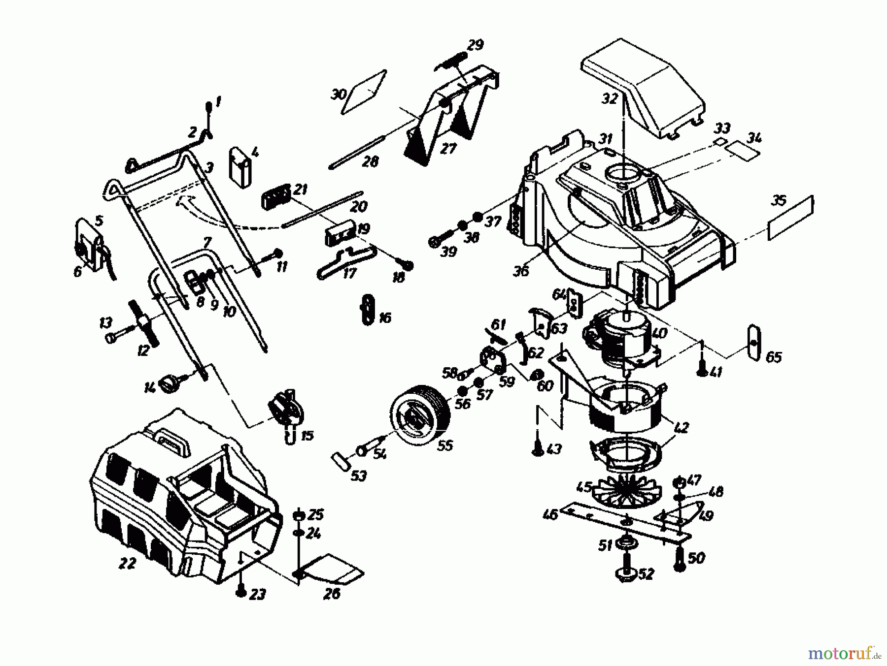  Gutbrod Elektromäher HE 40 LS 02653.01  (1990) Grundgerät