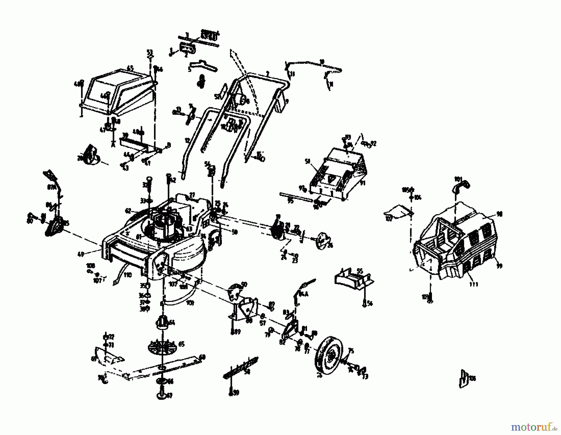 Gutbrod Elektromäher HE 47 LS 02650.01 (1990) Grundgerät
