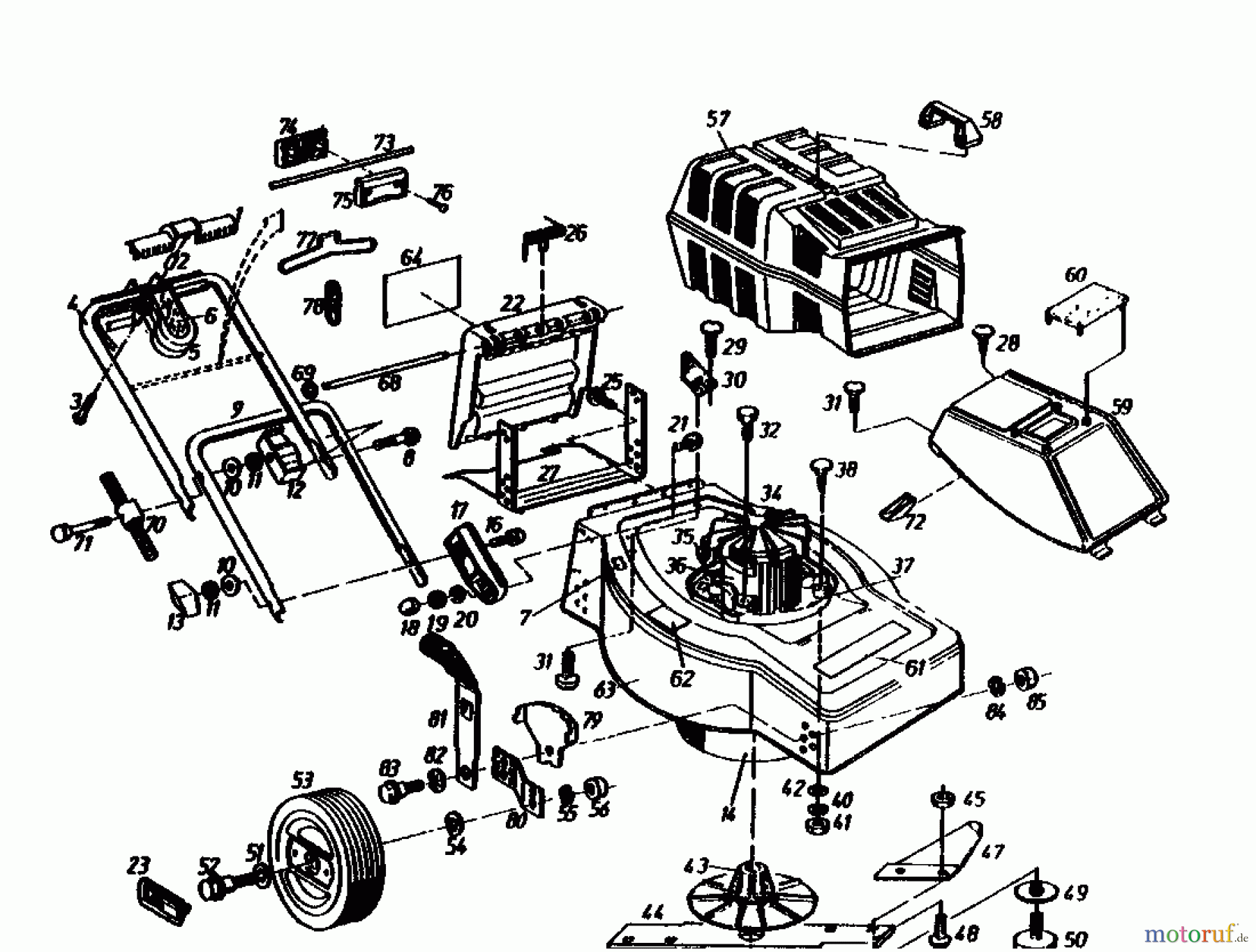  Gutbrod Elektromäher TURBO HE 02899.02  (1990) Grundgerät