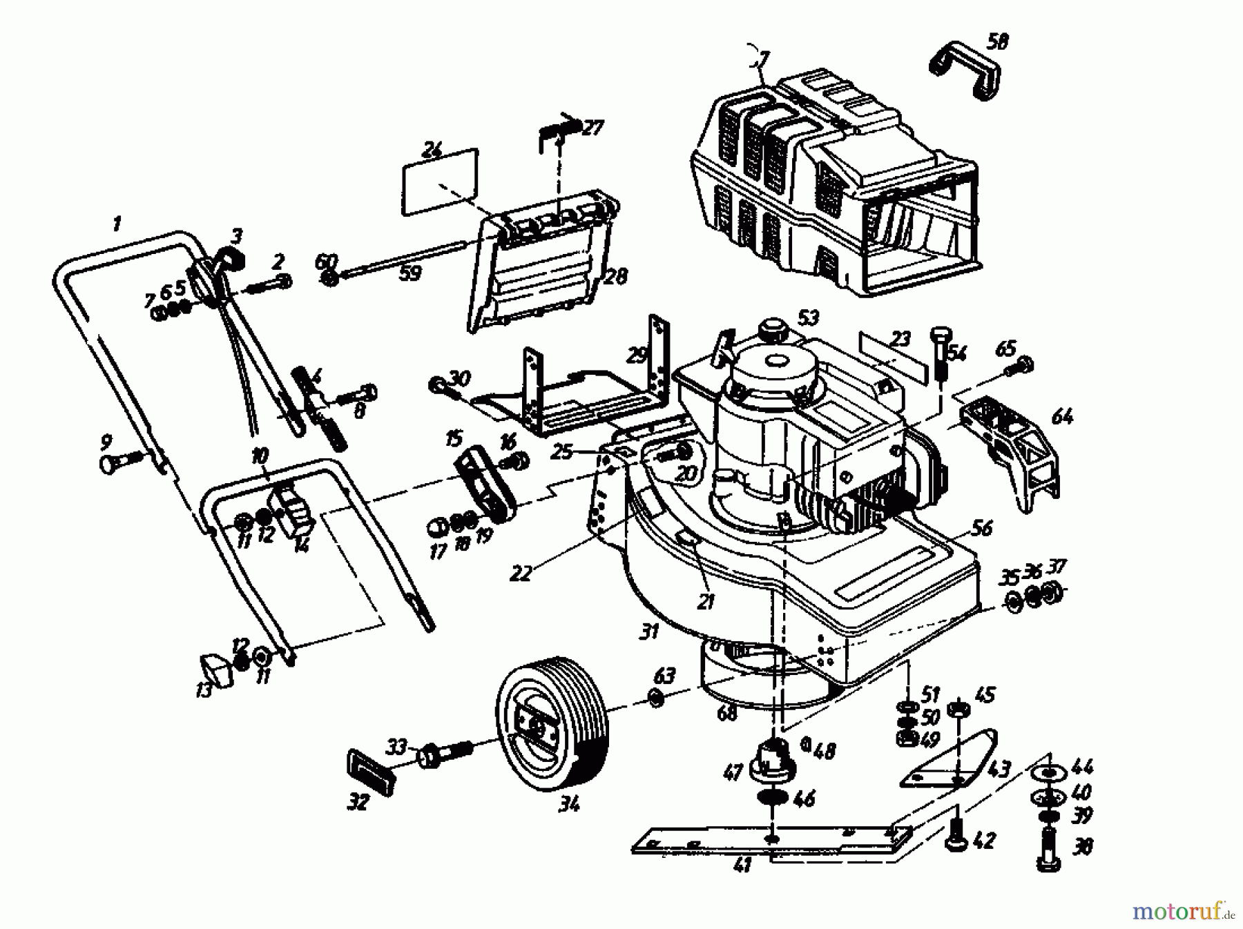  Gutbrod Motormäher TURBO B 02893.01  (1990) Grundgerät