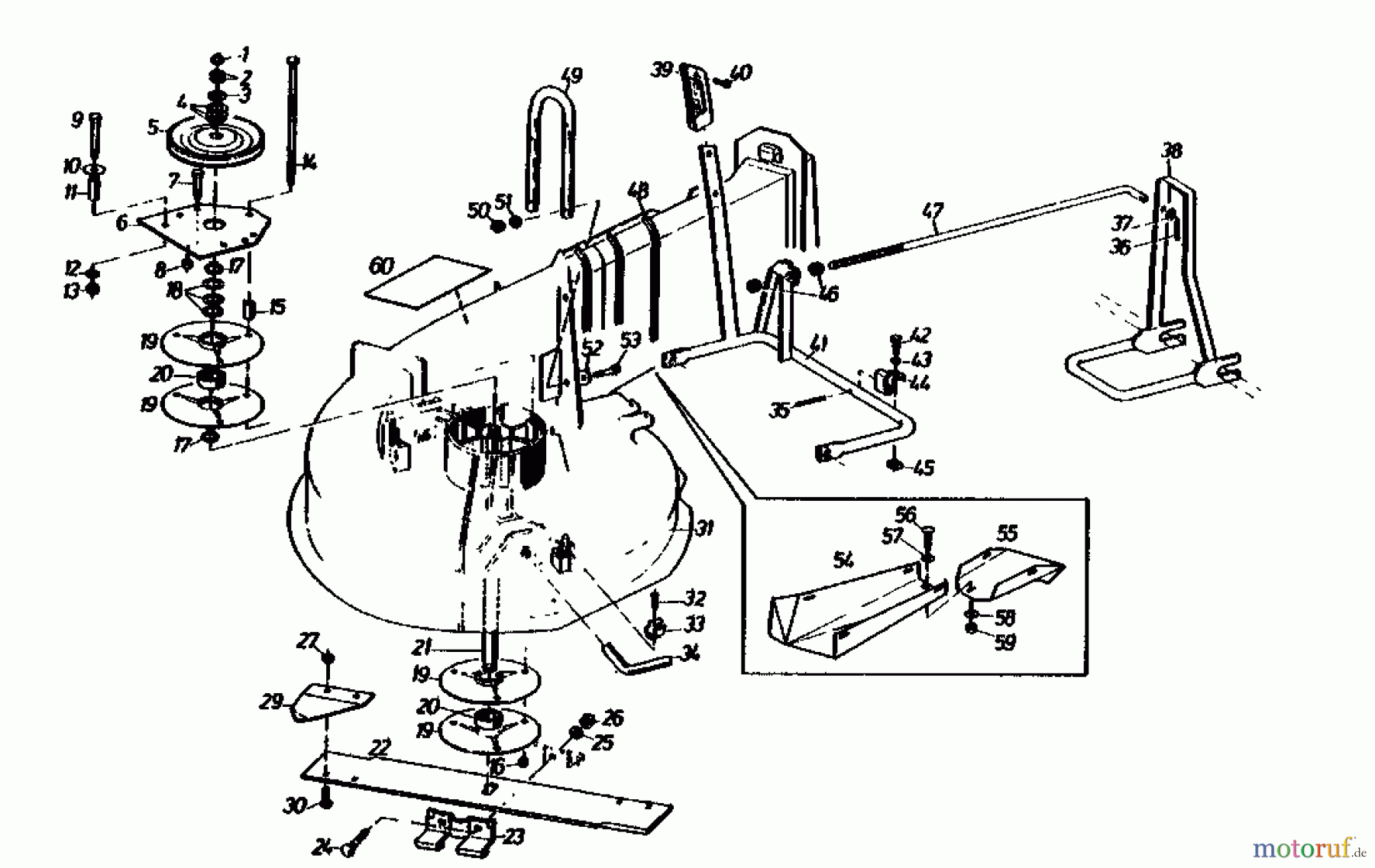 Gutbrod Rasentraktoren Sprint 1000 E 02840.04 (1990) Mähwerk 66cm