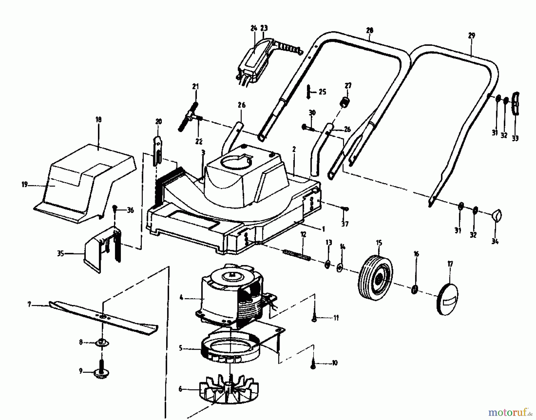 Golf Elektromäher 130 SE 02804.01 (1991) Grundgerät