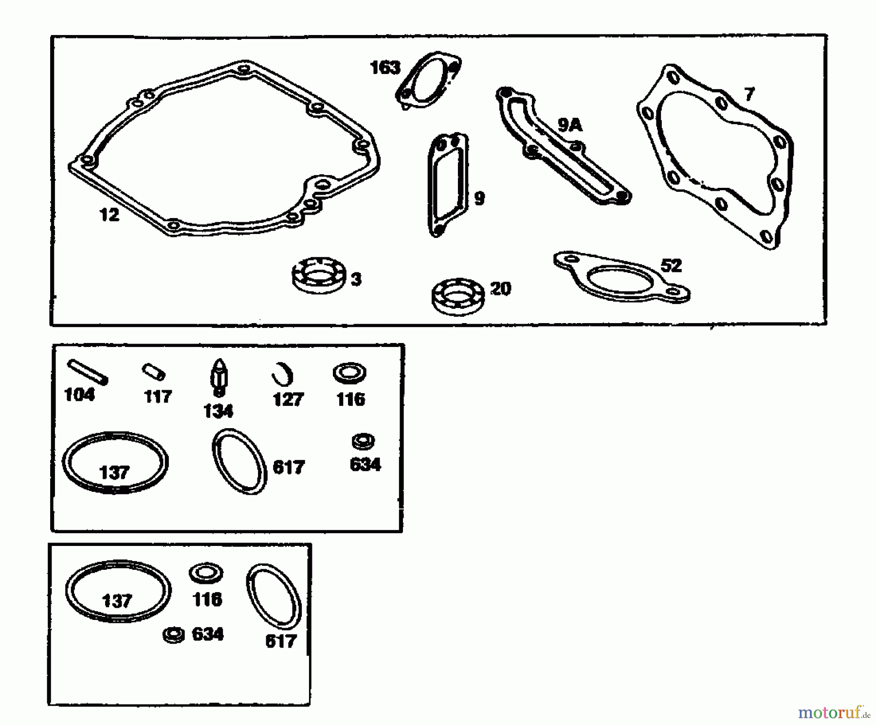 Gutbrod Balkenmäher BM 710 07515.03 (1991) Dichtsatz
