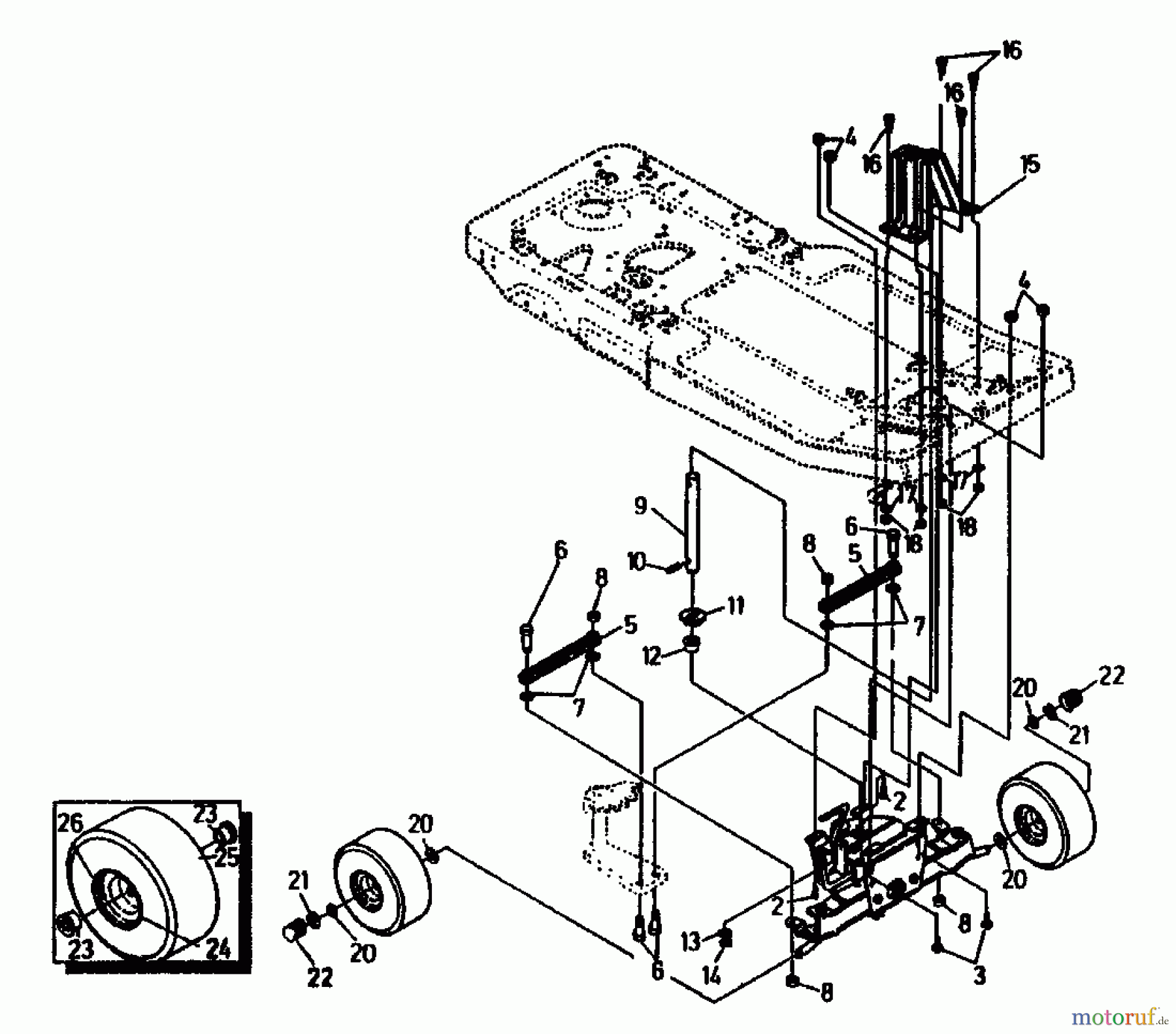 Gutbrod Rasentraktoren ASB 90-10 04015.01 (1991) Räder hinten