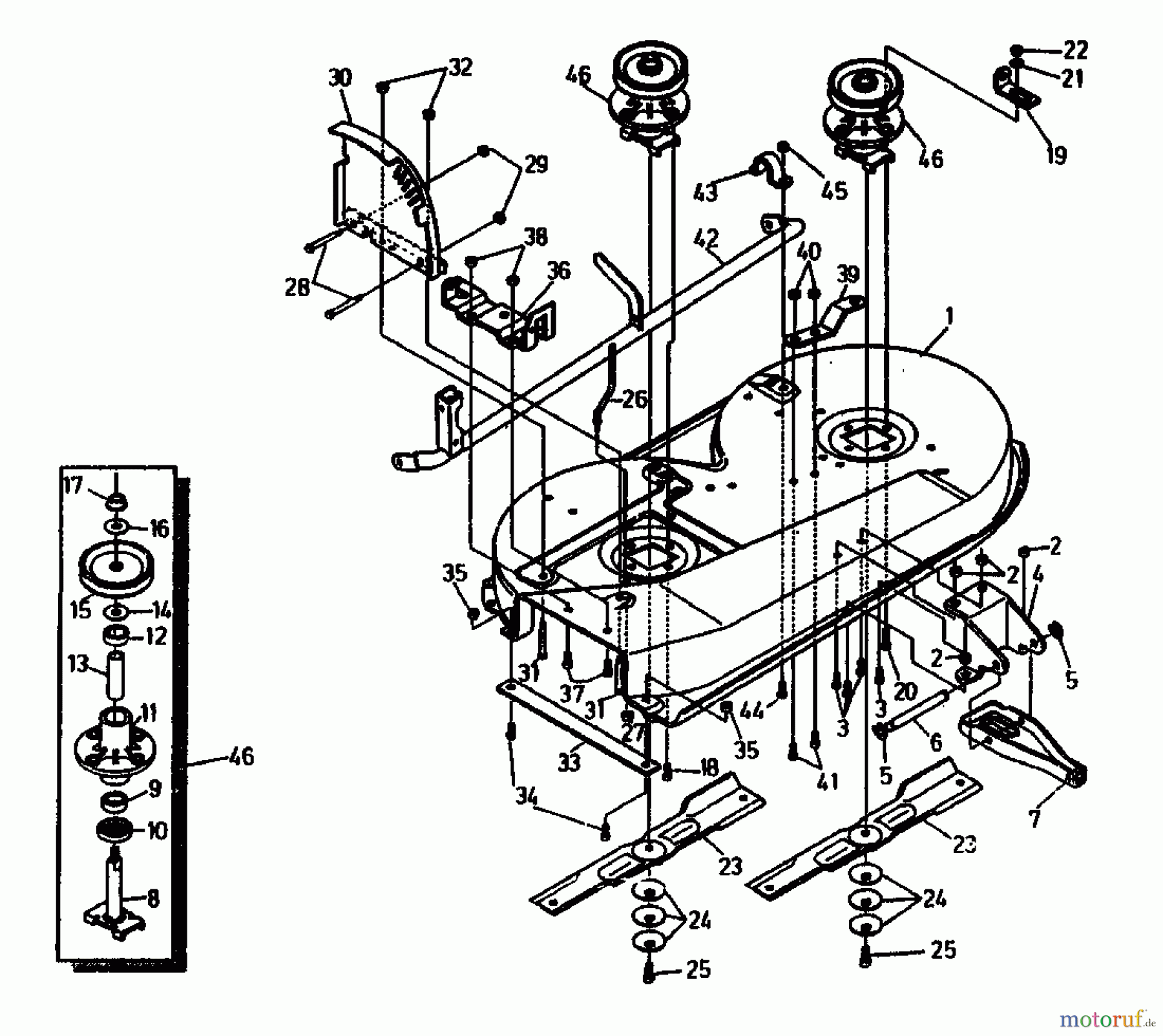 Gutbrod Rasentraktoren ASB 90-10 04015.01 (1991) Mähwerk 100cm