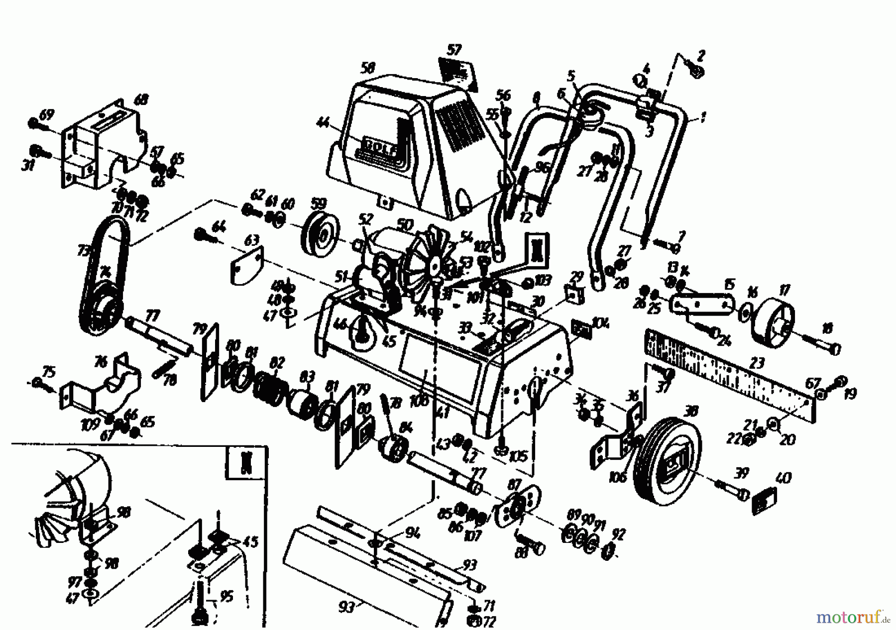  Golf Elektrovertikutierer 135 VE 02645.08  (1991) Grundgerät