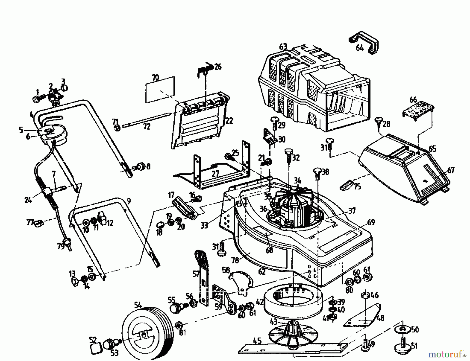 Golf Elektromäher 345 HLE 02841.06 (1991) Grundgerät