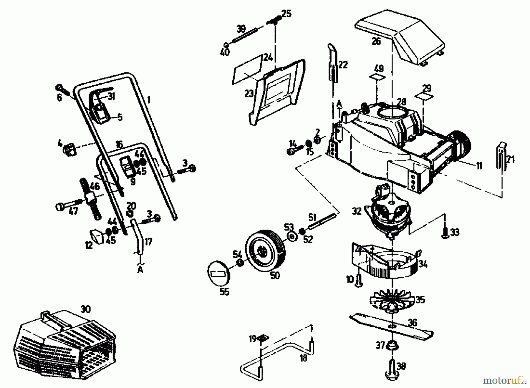 Verts Loisirs Elektromäher Loisirs 32 E 02845.09 (1991) Grundgerät