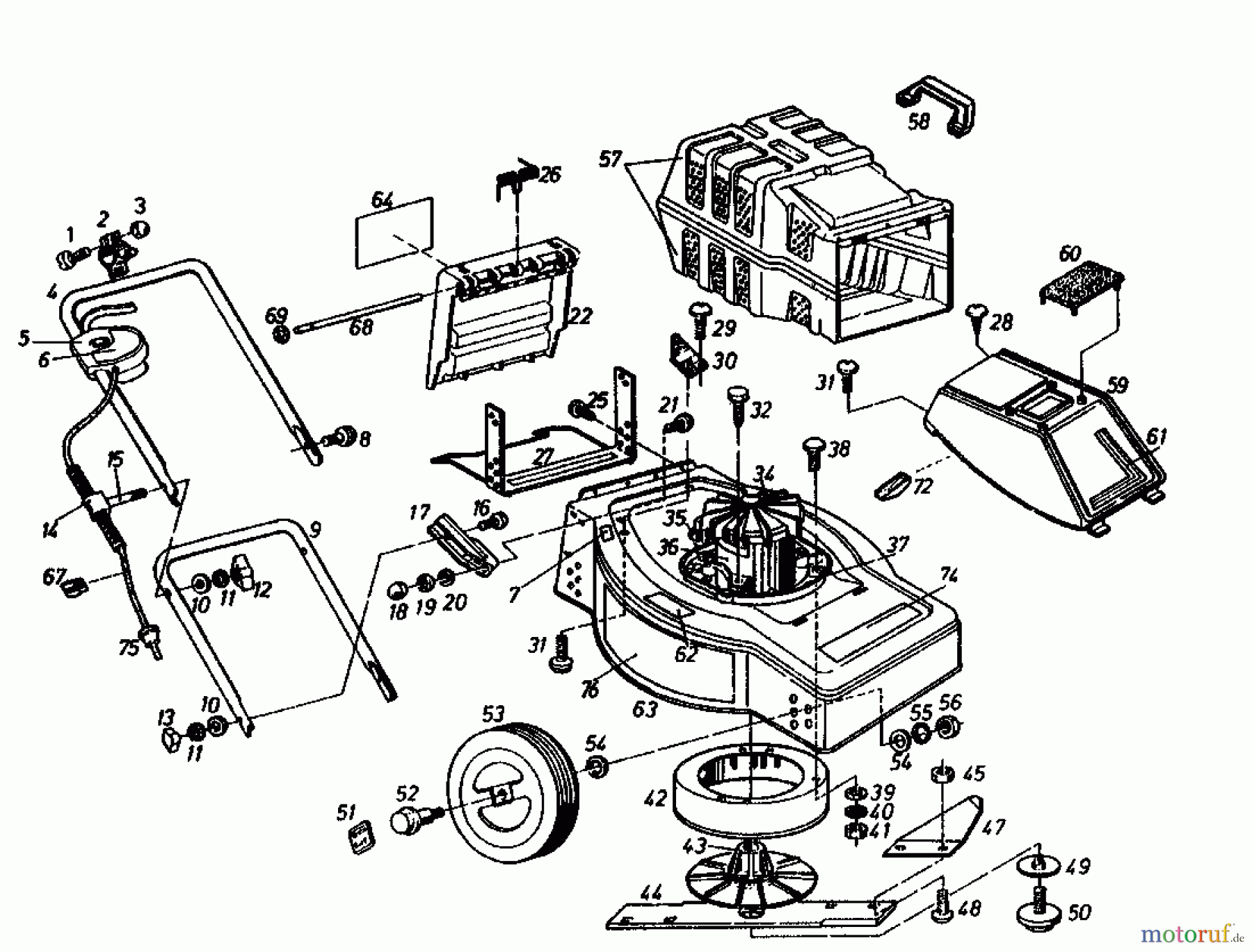 Golf Elektromäher 345 HE 02841.05 (1991) Grundgerät