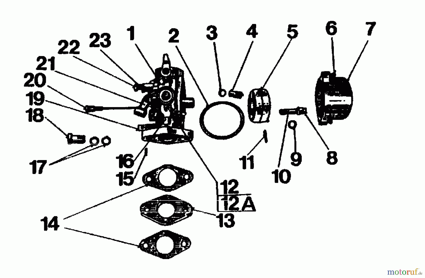 Gutbrod Balkenmäher BM 100-2/G 07507.01 (1991) Vergaser