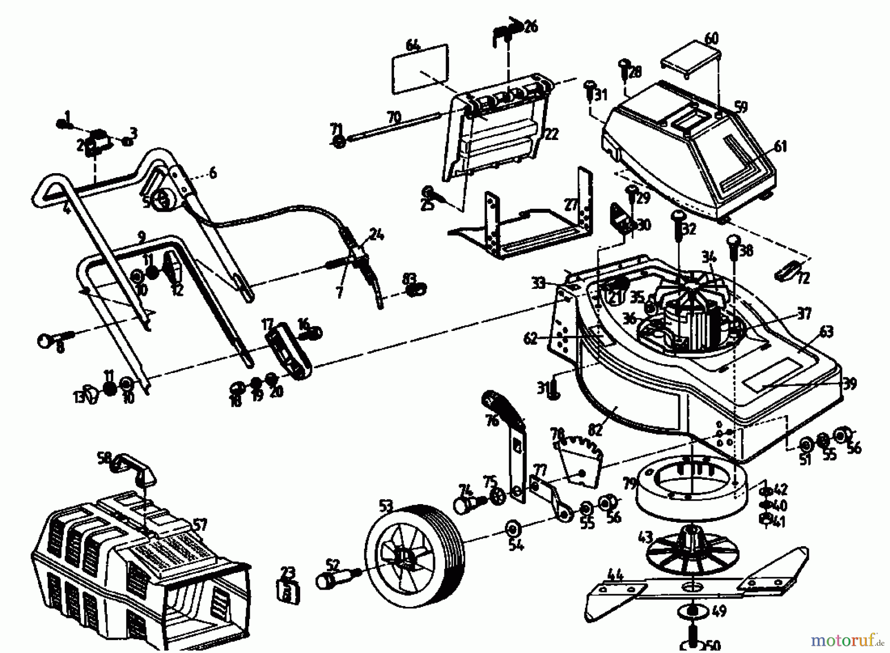 Golf Elektromäher 345 HLES 02841.07 (1992) Grundgerät