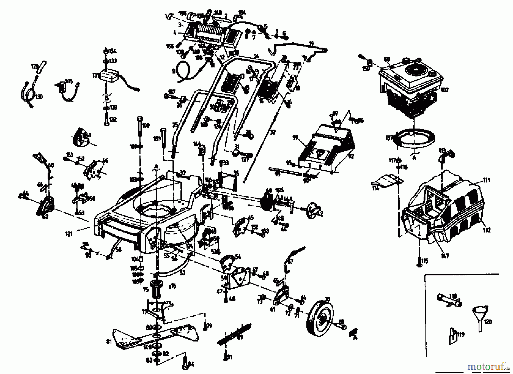 Gutbrod Motormäher mit Antrieb HB 47 R-4 BSE 04001.02 (1992) Grundgerät