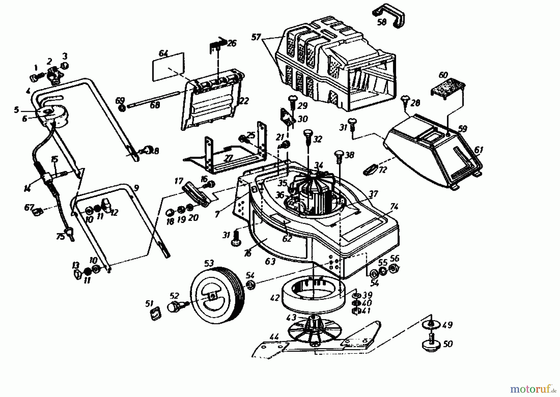Golf Elektromäher 345 HE 02841.05 (1992) Grundgerät